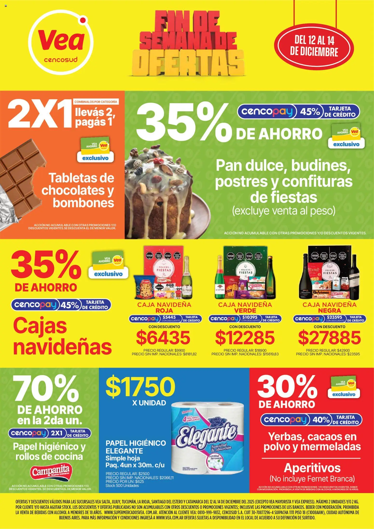 Vea - Oferta fin de semana │ válido desde el 12.12.2025 | Página: 1 | Productos: Bombones, Caja, Polvo, Pan