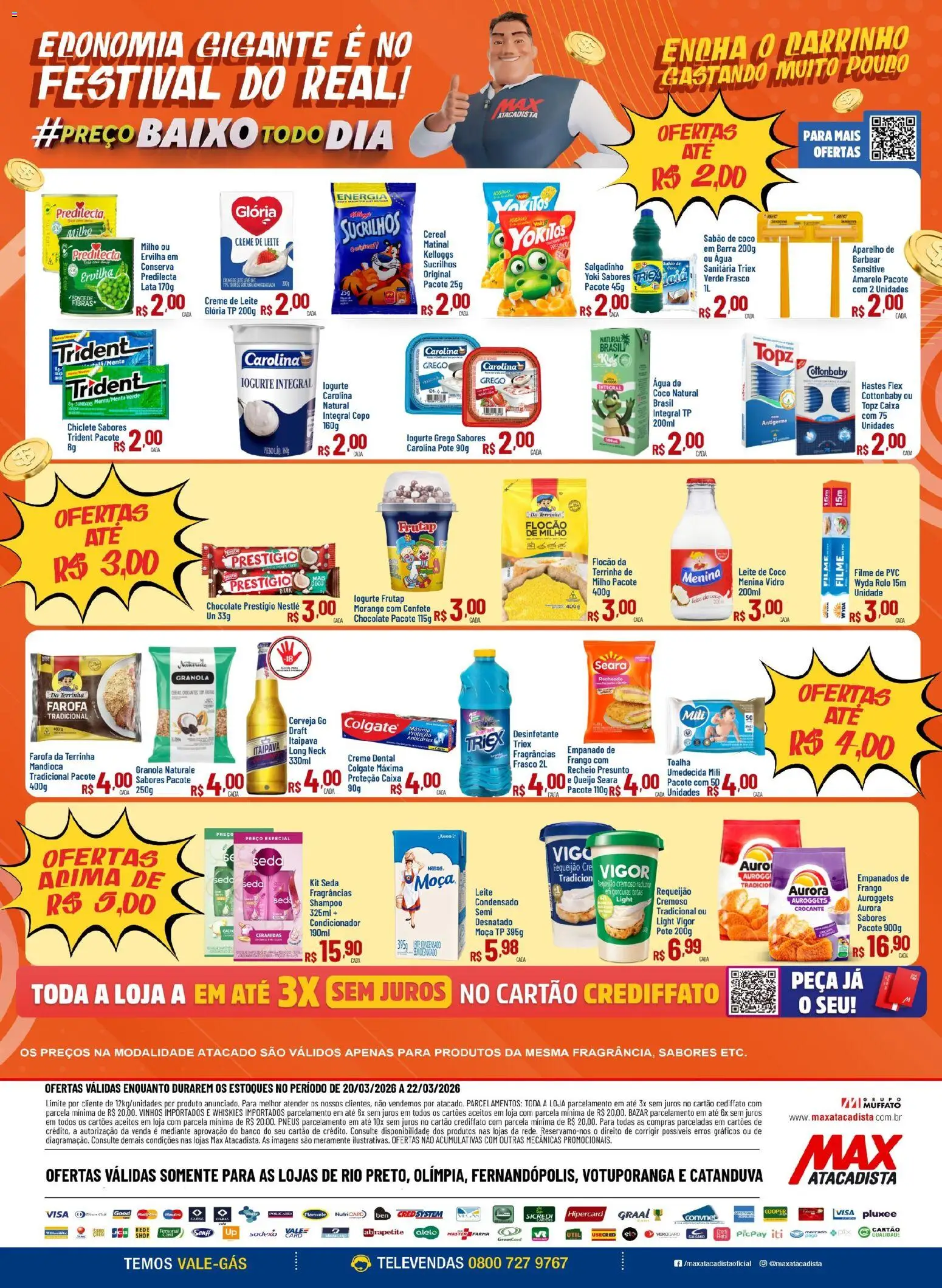 Max Atacadista Folheto - válido de 20.03.2026 | Página: 2 | Produtos: Banco, Sucrilhos, Baixo, Requeijão