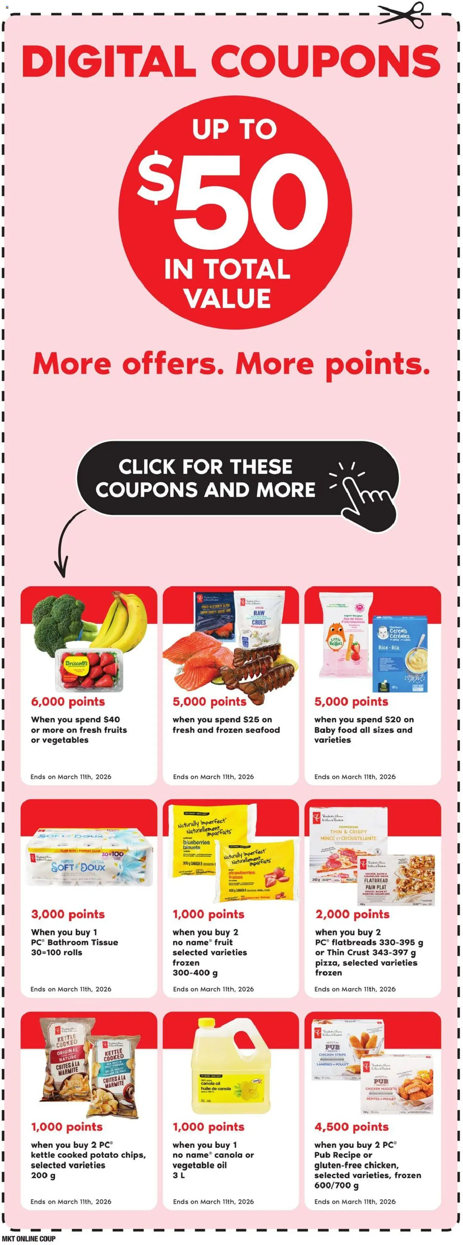 Independent Grocer flyer valid from 26.02.2026 | Page: 10 | Products: Strawberries, Cereals, Oil, Chicken