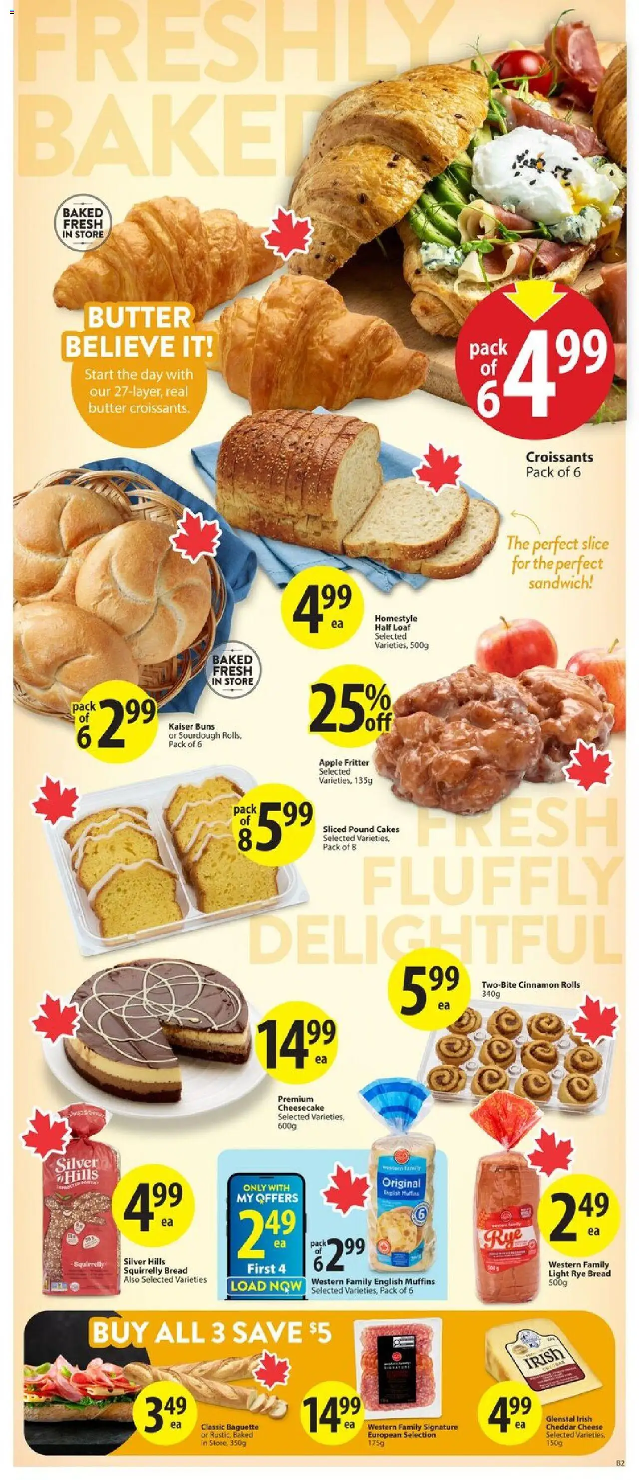 Save on foods flyer valid from 11.09.2025 | Page: 10 | Products: Butter, Cheese, Bread