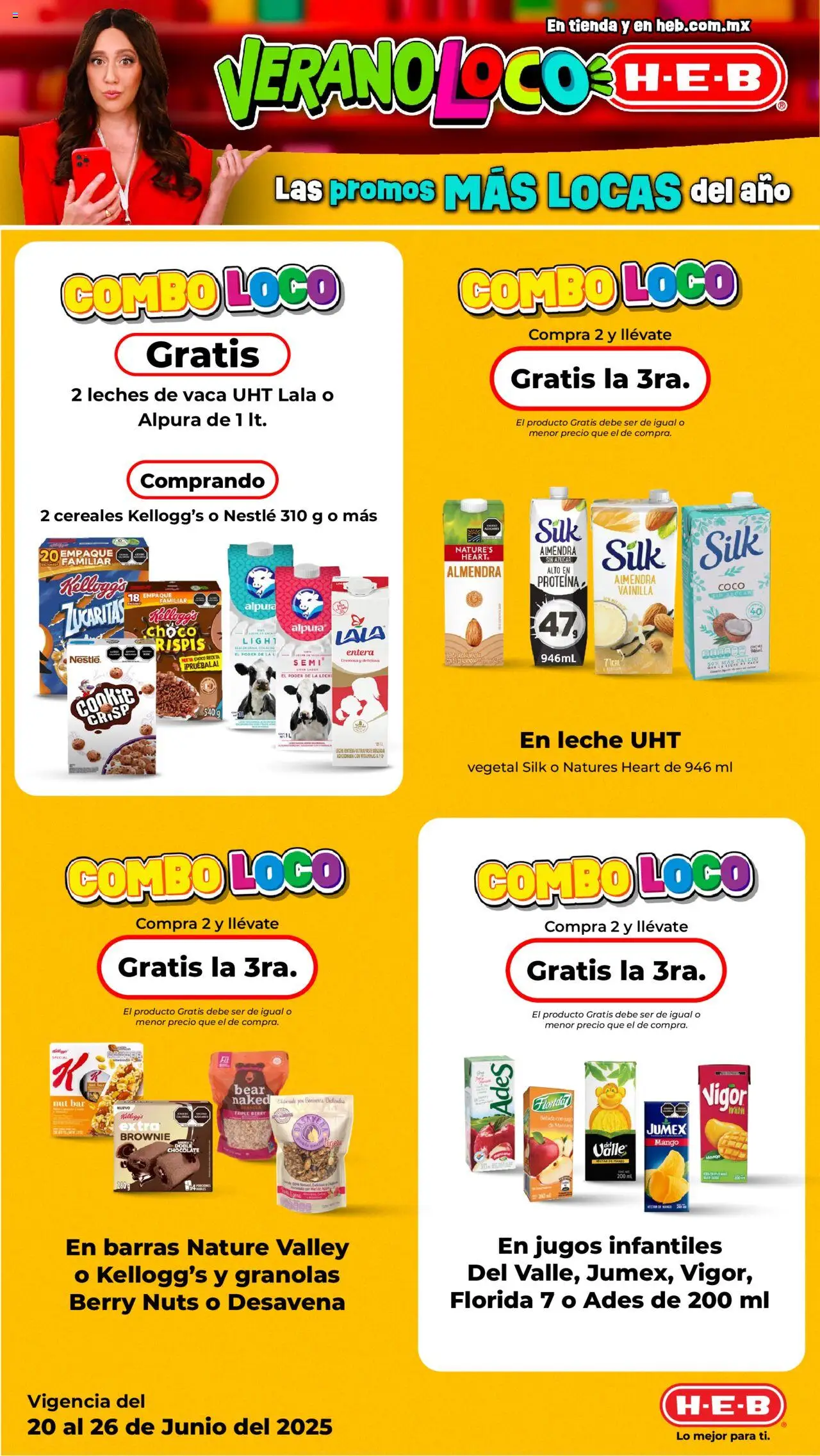 Nuevas ofertas de H-E-B válidas en toda la República Mexicana desde el 20.06.2025. ¡Encuentra las mejores ofertas en H-E-B folleto! | Página: 2 | Productos: Azúcar, Manzana, Jugo, Cereales