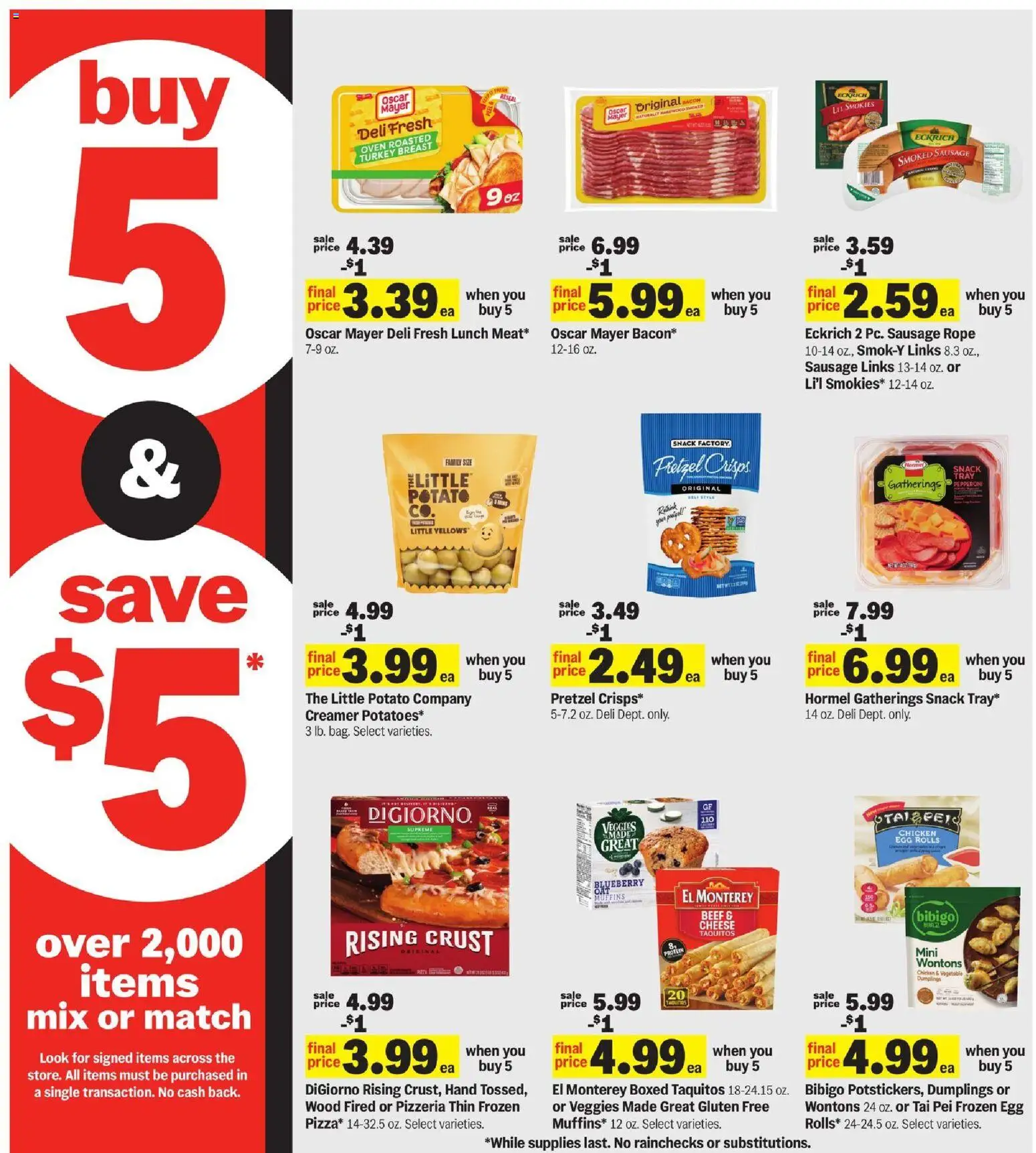 Meijer Weekly Ad - MI - valid from 28.01.2026 | Page: 5 | Products: Cheese, Sausage, Oven