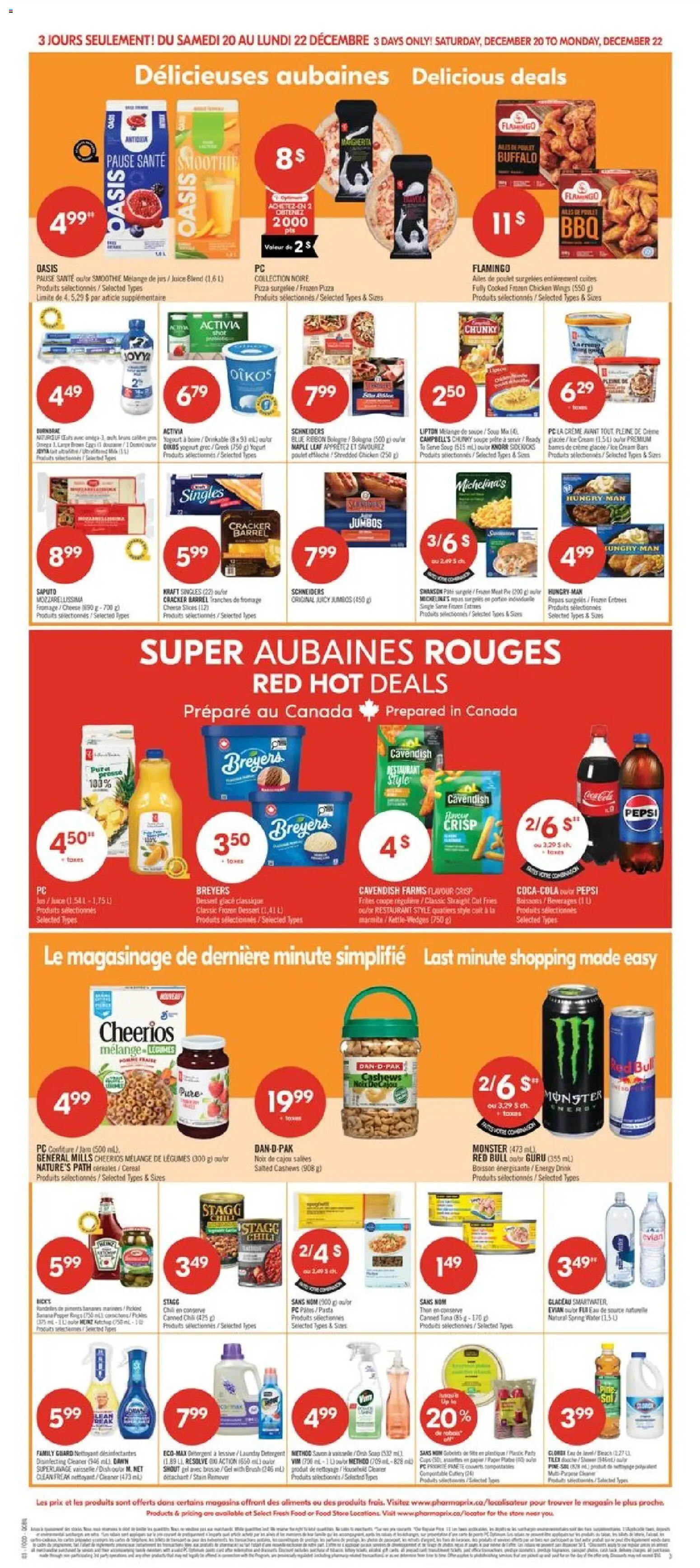 Pharmaprix flyer valid from 20.12.2025 | Page: 4 | Products: Brush, Soap, Detergent, Cheese