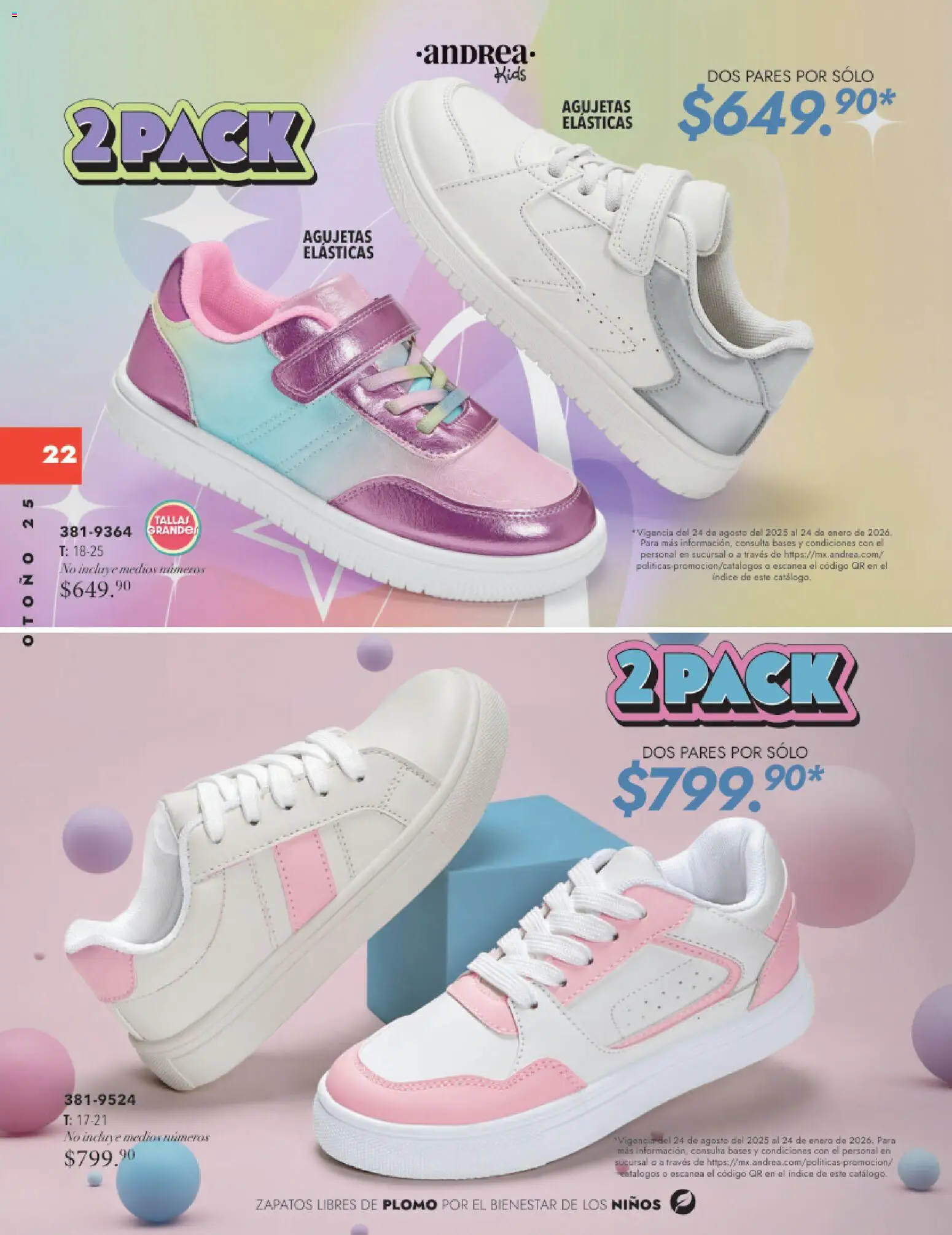 Nuevas ofertas de Andrea válidas en toda la República Mexicana desde el 26.11.2025. ¡Encuentra las mejores ofertas en Andrea catálogo Infantil Kids! | Página: 21 | Productos: Zapatos