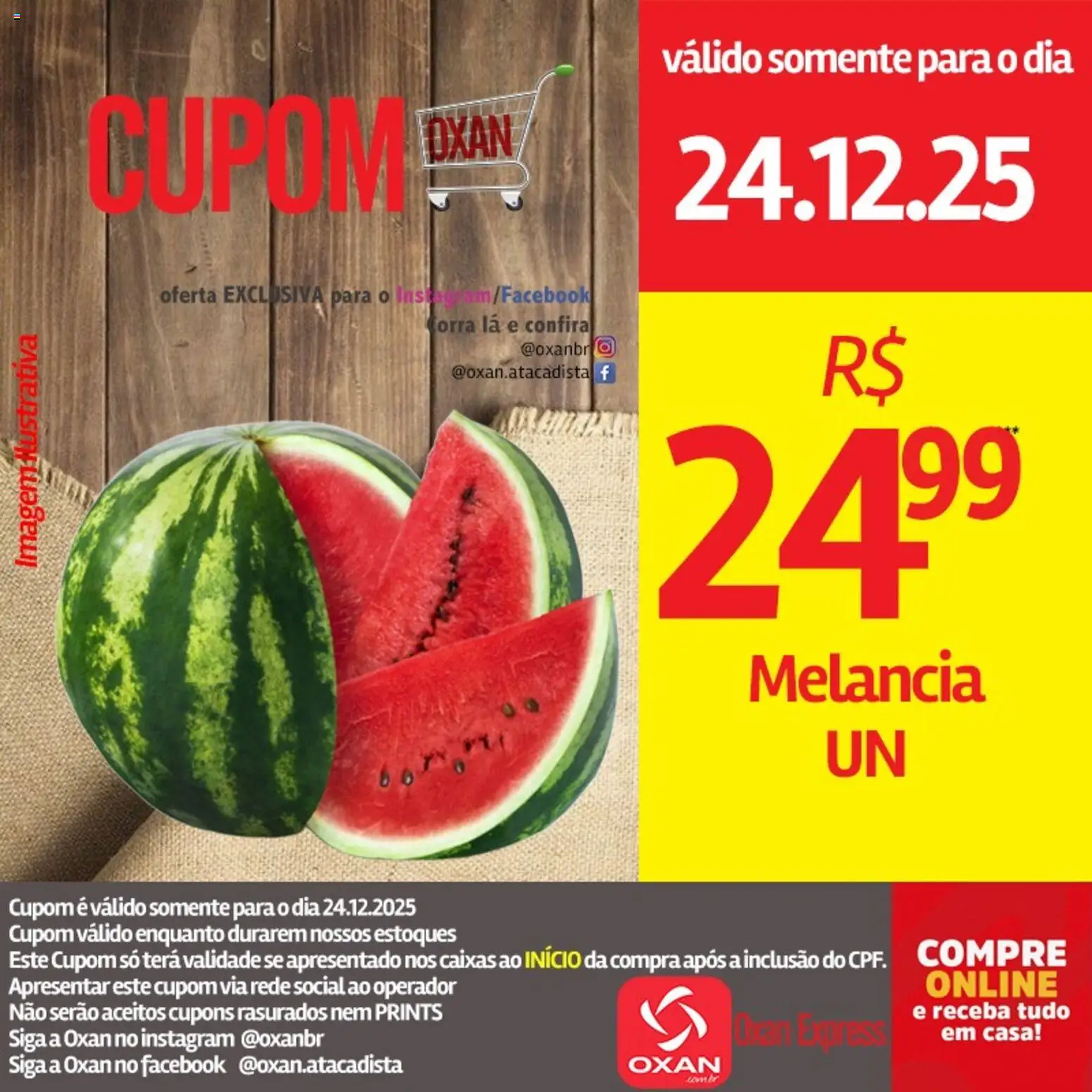 Oxan Atacadista Folheto - válido de 24.12.2025 | Página: 5 | Produtos: Melancia