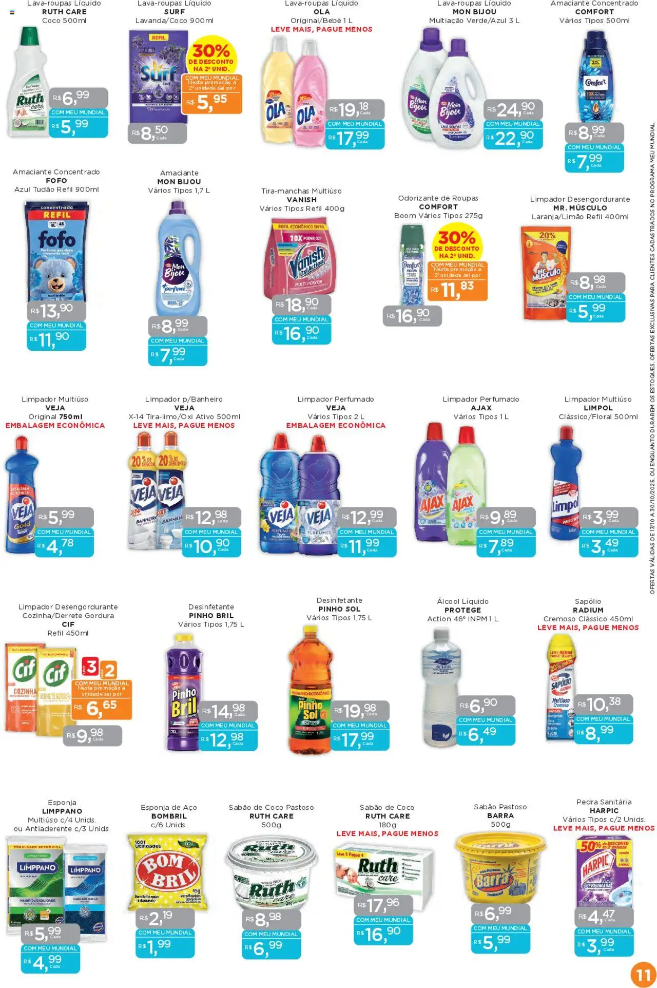 Mundial Folheto - válido de 17.10.2025 | Página: 11 | Produtos: Coco, Perfume, Esponja de aço, Desinfetante