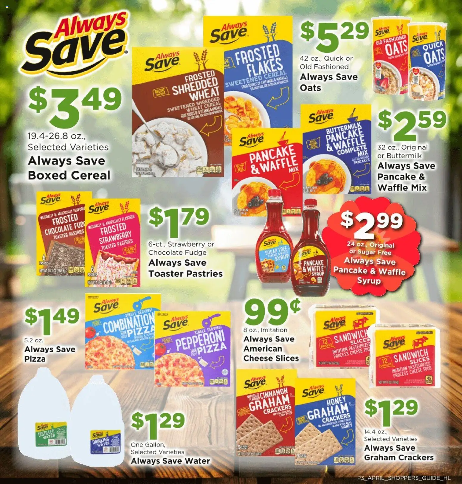 Homeland Bring Savings Home Shopper's Guide - valid from 01.04.2026 | Page: 3 | Products: Cheese, Pizza, Flakes, Sugar