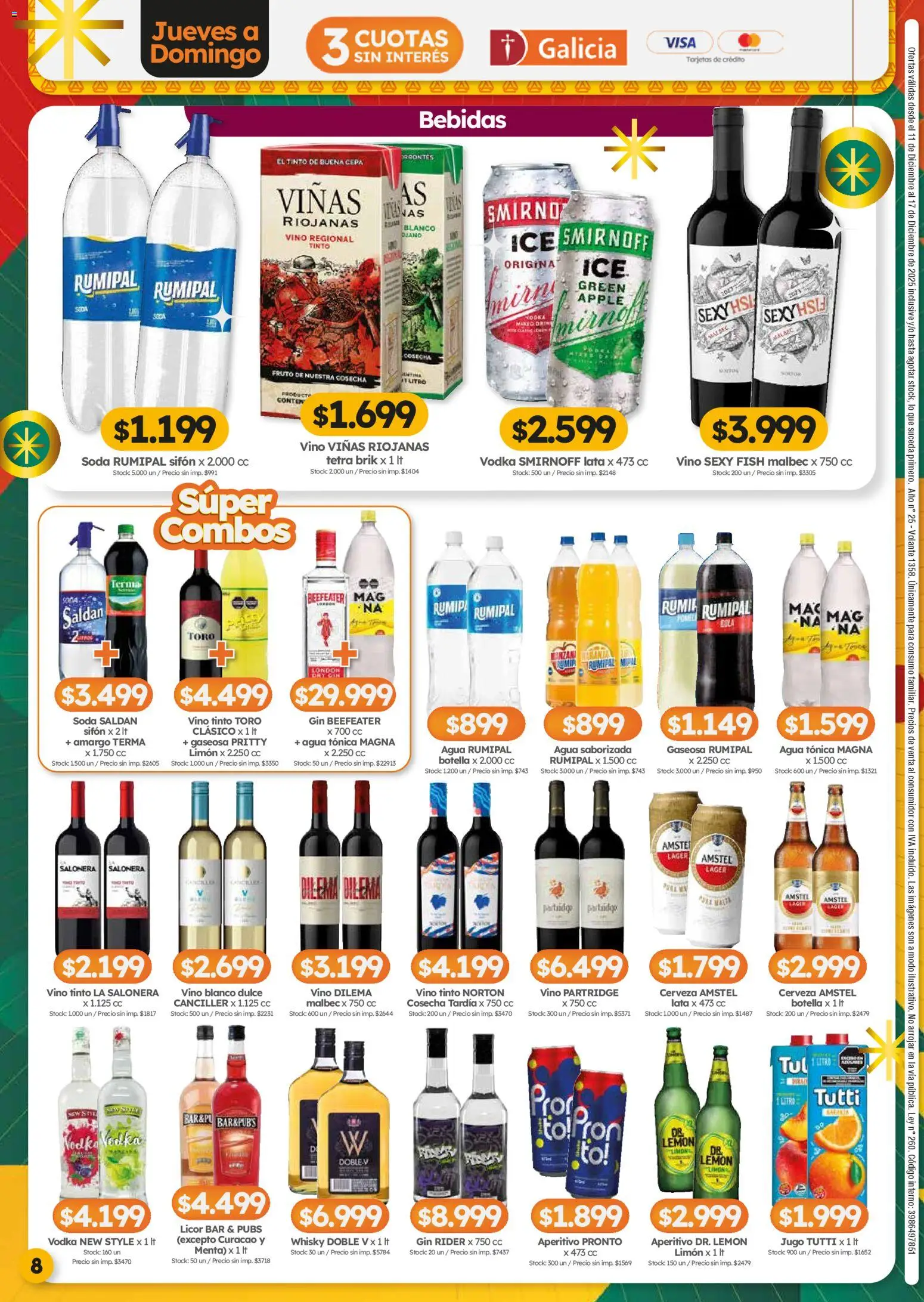 Cordiez ofertas │ válido desde el 11.12.2025 | Página: 8 | Productos: Vodka, Soda, Cerveza, Agua saborizada