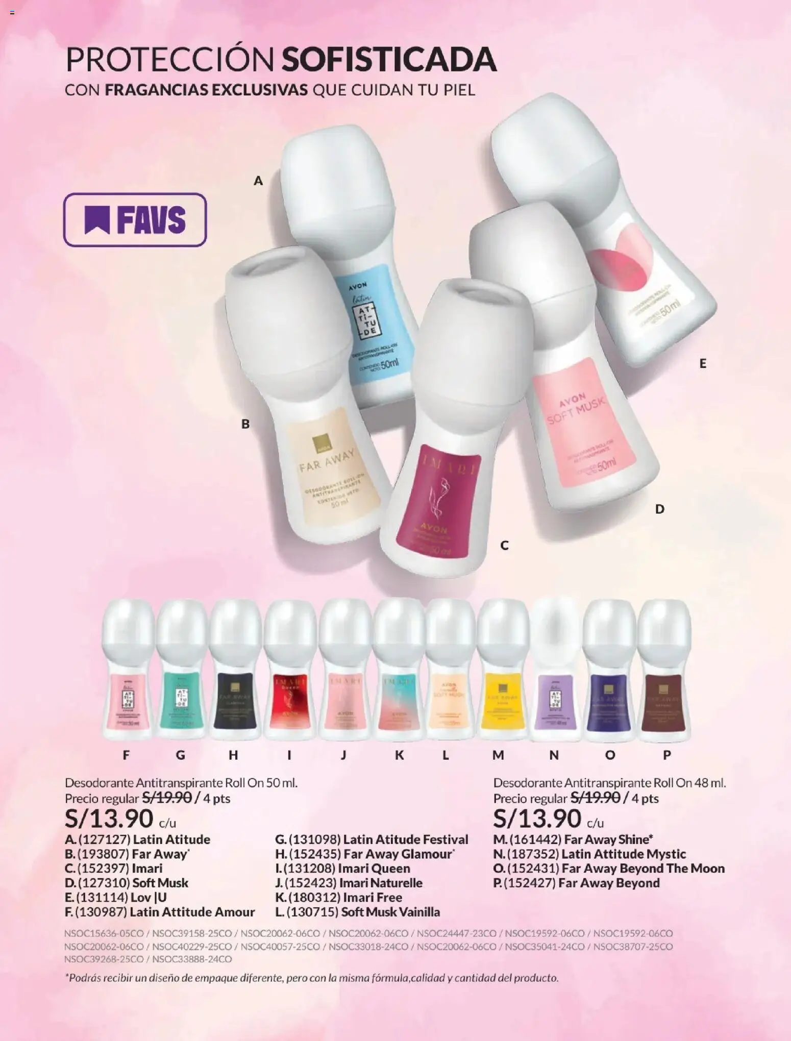 Catálogo Avon válido desde 21.04.2026 | Página: 168 | Productos: Desodorante, Antitranspirante, Empaque