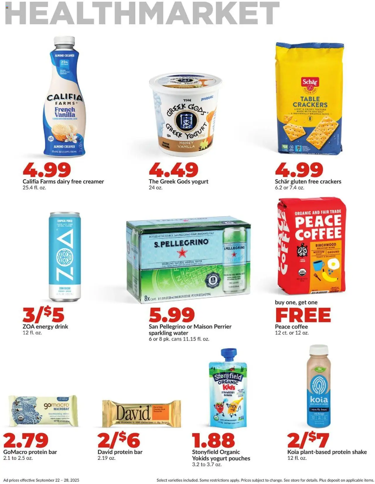 HyVee Weekly Ad - valid from 22.09.2025 | Page: 28 | Products: Table, Yogurt, Coffee, Chocolate