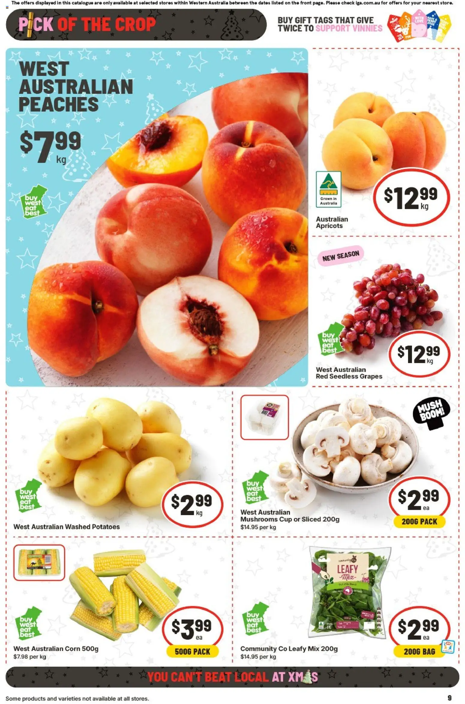 IGA catalogue - valid from 10.12.2025 | Page: 16 | Products: Mushrooms, Potatoes, Grapes, Bag