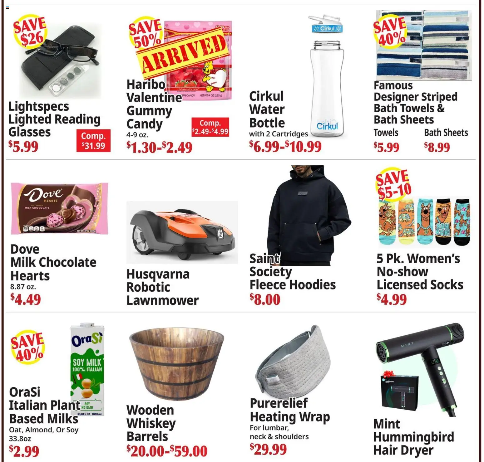 Ocean State Job Lot Coming Attractions - valid from 15.01.2026 | Page: 2 | Products: Milk, Chocolate, Glasses, Hair dryer