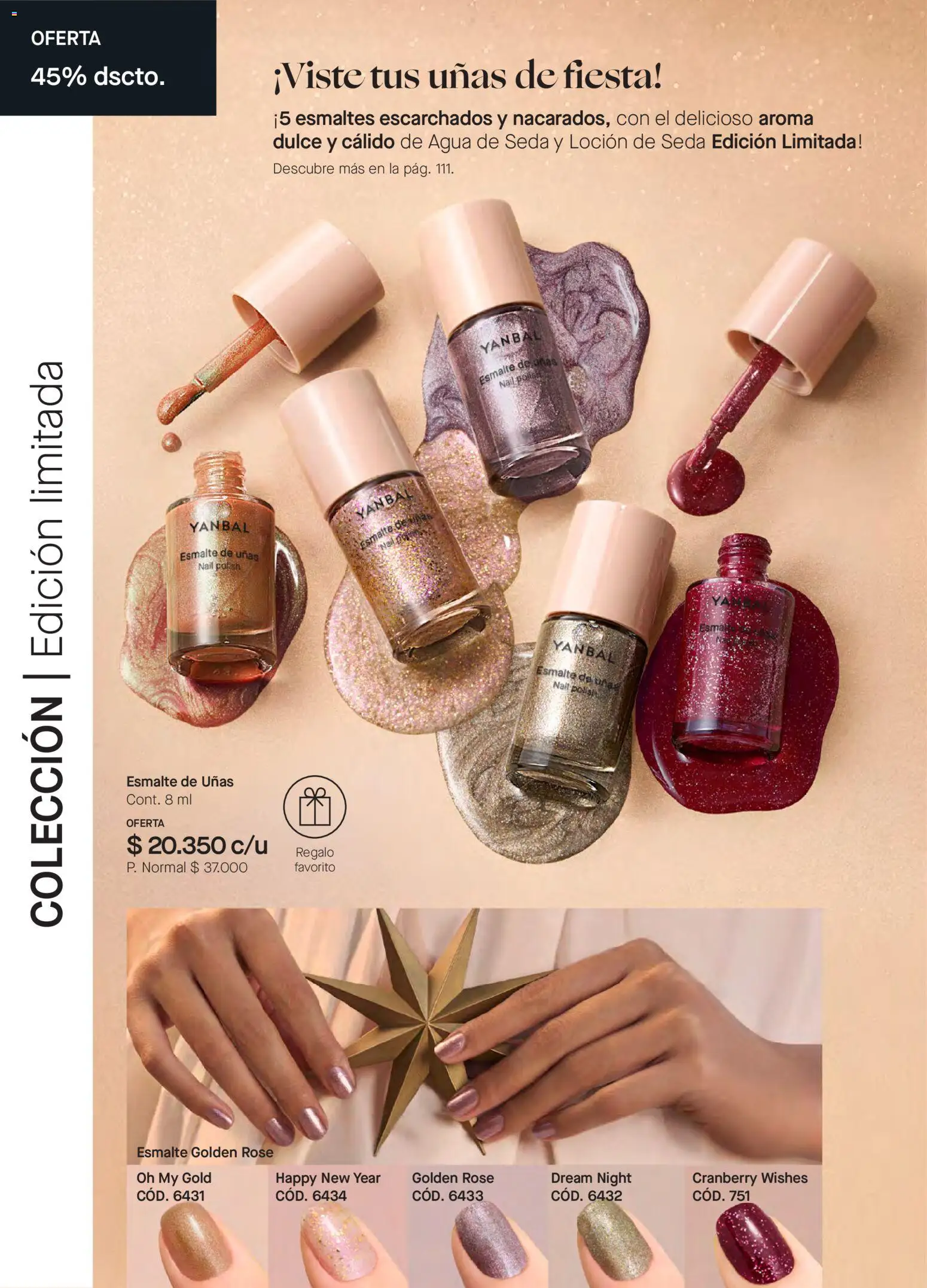 Yanbal revista - valida desde el 08.11.2025 | Página: 54 | Productos: Agua, Loción, Esmalte de uñas