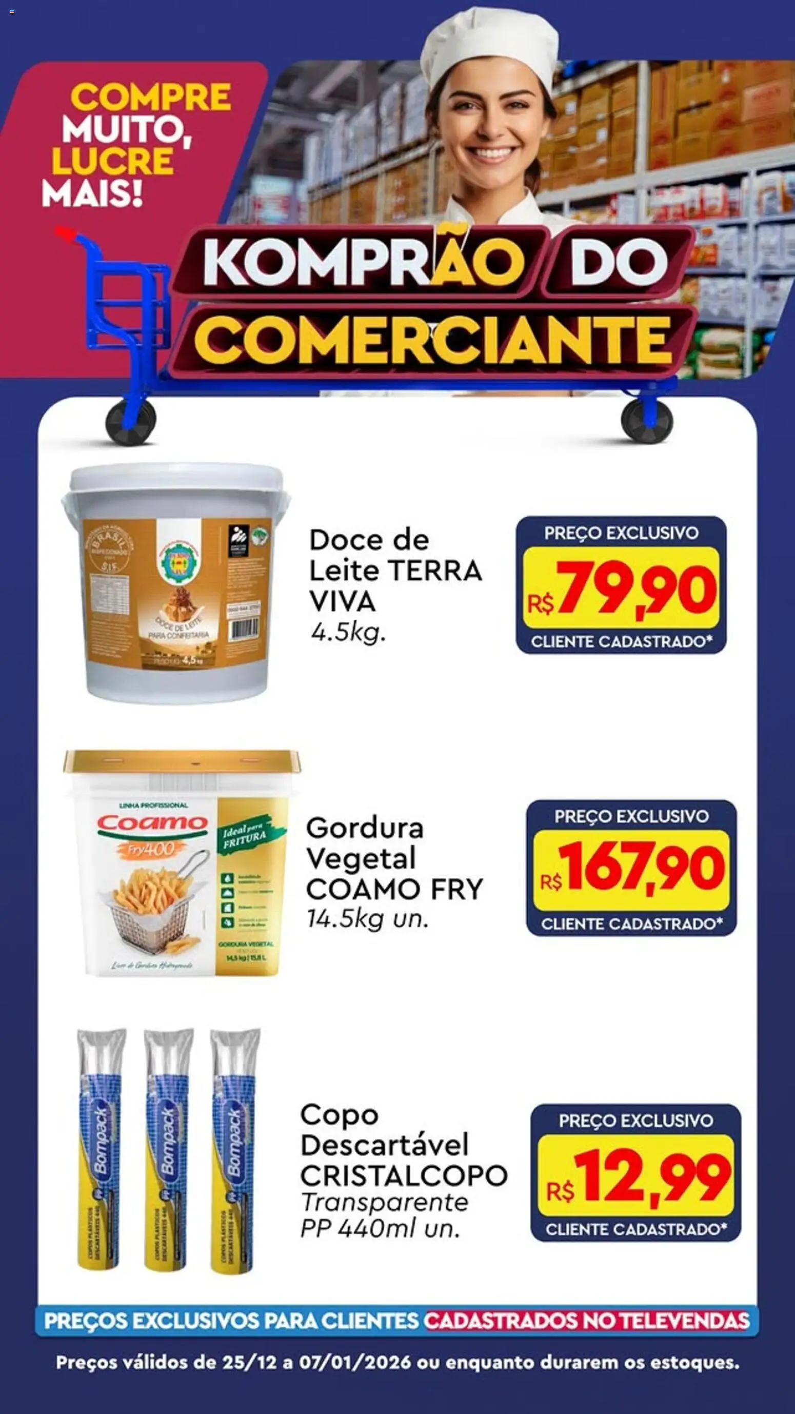 Komprao Atacadista Folheto - válido de 25.12.2025 | Página: 2 | Produtos: Leite, Copos