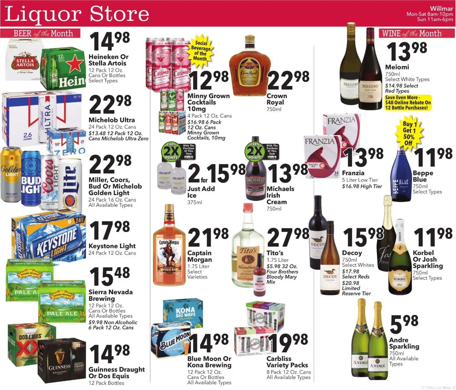 Cash Wise Liquor Store - valid from 17.12.2025 | Page: 1 | Products: Wine, Beer, Cream, Vodka