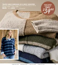 Preview of Cabela's weekly ads valid from 01.10.2025 | Page: 33 | Products: Cardigan, Cable