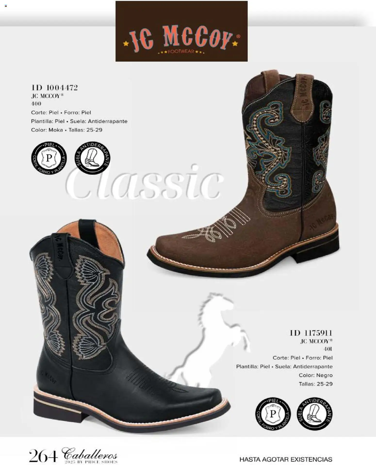 Nuevas ofertas de Price Shoes válidas en toda la República Mexicana desde el 26.11.2025. ¡Encuentra las mejores ofertas en Price Shoes catálogo Caballeros! | Página: 264