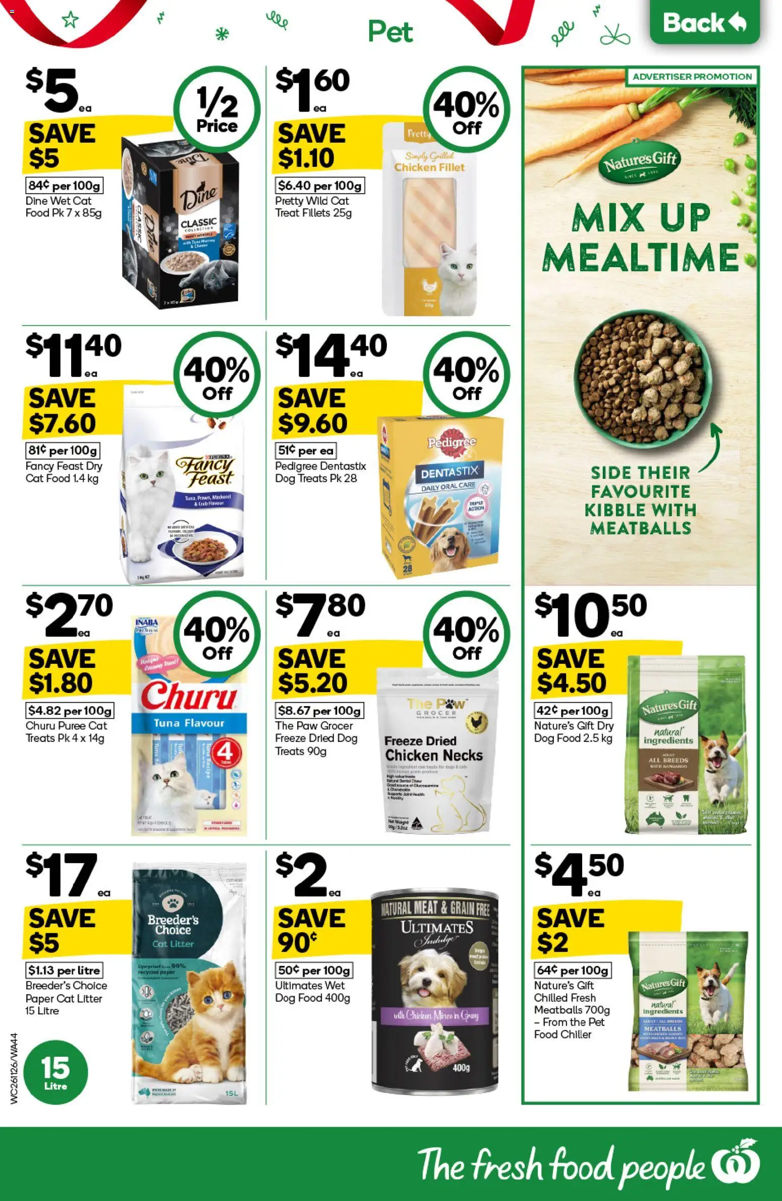 Woolworths catalogue - valid from 26.11.2025 | Page: 44 | Products: Chicken, Meat, Dog food, Tuna