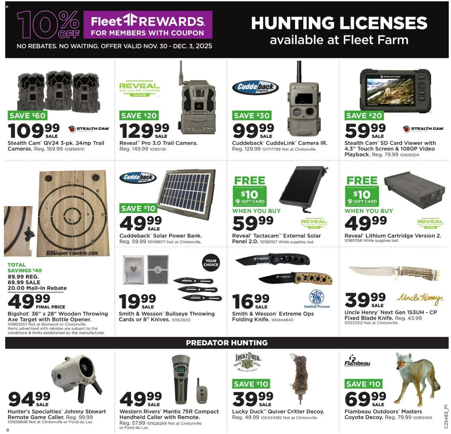 Mills Fleet Farm Cyber Week - valid from 30.11.2025 | Page: 8 | Products: Axe, Video, Camera, Game