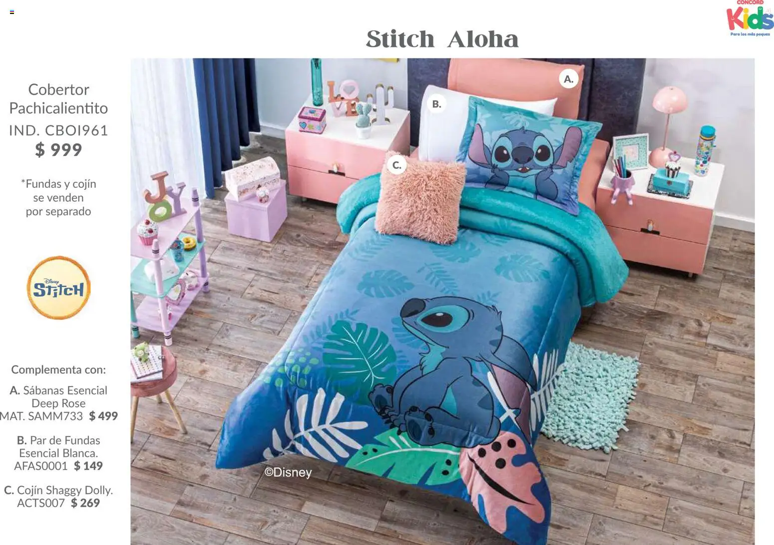 Nuevas ofertas de Colchas Concord válidas en toda la República Mexicana desde el 01.02.2026. ¡Encuentra las mejores ofertas en Colchas Concord catálogo Kids! | Página: 66 | Productos: Cobertor, Sabanas