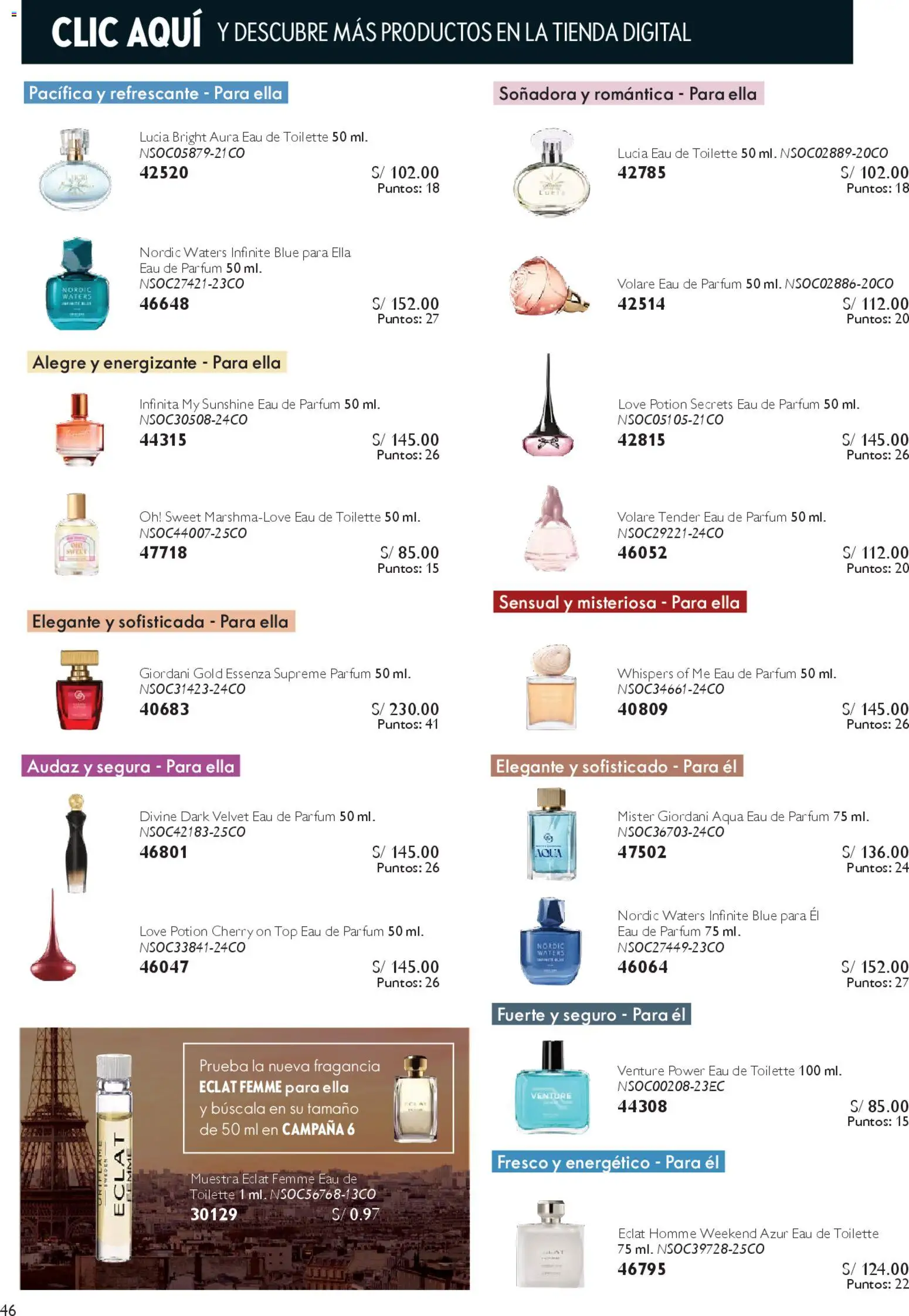 Catálogo Oriflame válido desde 28.03.2026 | Página: 46 | Productos: Fragancia, EAU de Toilette