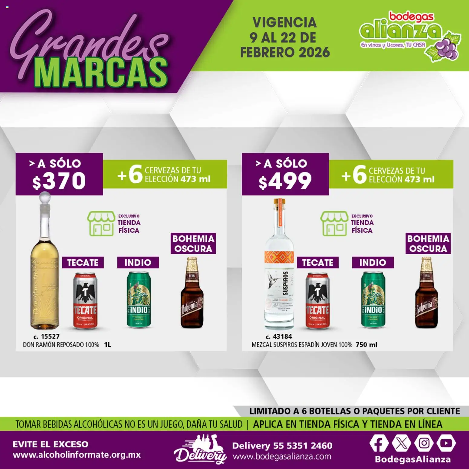 Nuevas ofertas de Bodegas Alianza válidas en toda la República Mexicana desde el 09.02.2026. ¡Encuentra las mejores ofertas en Bodegas Alianza catálogo Grandes Marcas! | Página: 11