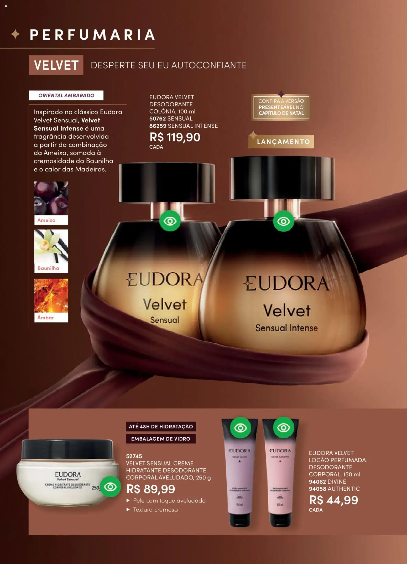 Eudora Folheto - válido de 29.10.2025 | Página: 48 | Produtos: Fragrância, Desodorante, Creme, Ameixa