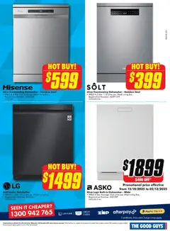 Preview of The Good Guys  Catalogue  - valid from 05.11.2025 | Page: 7 | Products: Dishwasher