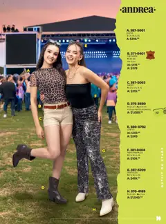 Vista previa de Andrea - Catálogo Looks Festivales, nuevo folleto de la tienda, válido en México a partir del 28.09.2025 | Página: 13 | Productos: Blusa, Cinturón, Top, Short