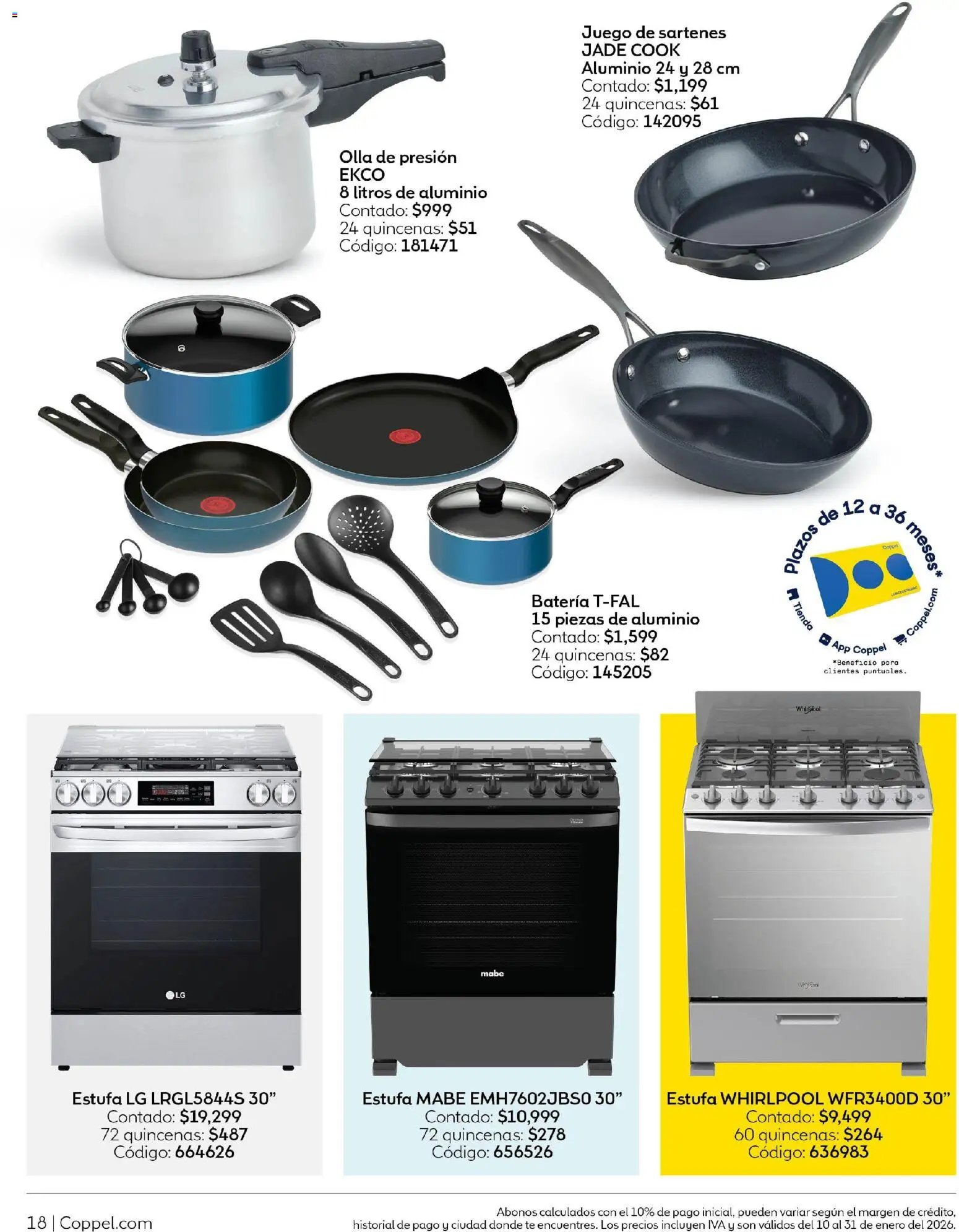 Nuevas ofertas de Coppel válidas en toda la República Mexicana desde el 10.01.2026. ¡Encuentra las mejores ofertas en Coppel catálogo Invierno! | Página: 19 | Productos: Juego, Té, Batería, Olla