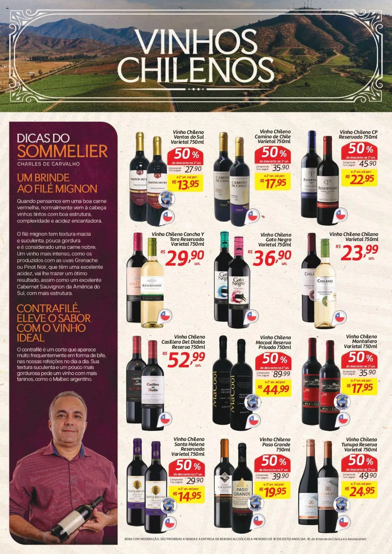 Comper Folheto - válido de 01.08.2025 | Página: 2 | Produtos: Filé mignon, Vinho, Carne, Uvas