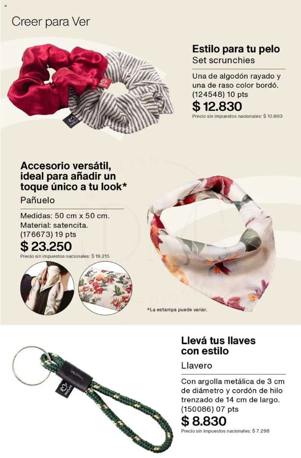 Catálogo Natura Ciclo 8 │ válido desde el 03.06.2025 | Página: 238 | Productos: Algodón, Pañuelo, Llavero