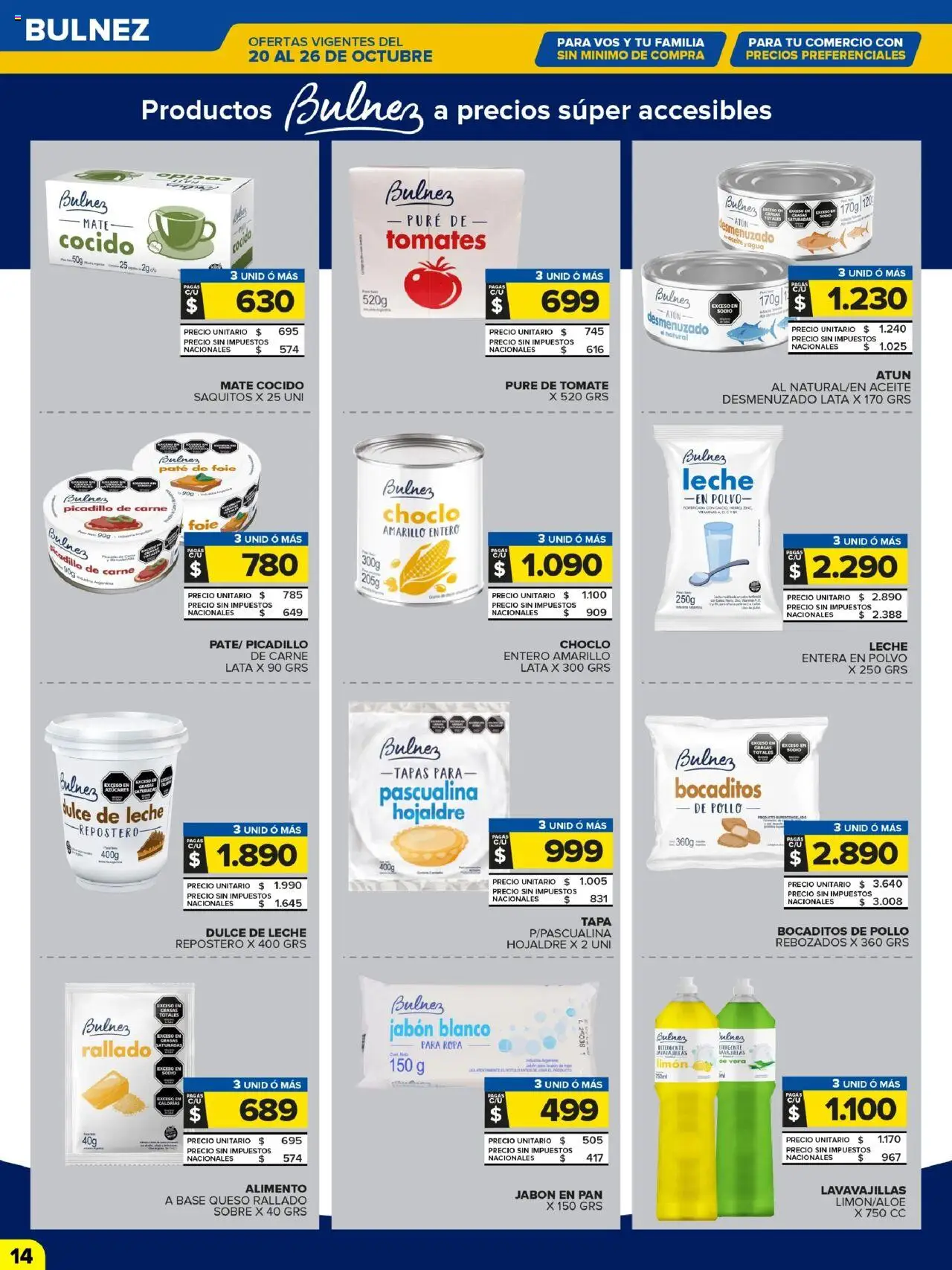 Carrefour Maxi catálogo - Chubut │ válido desde el 20.10.2025 | Página: 14 | Productos: Choclo, Dulce de leche, Ropa, Tomates