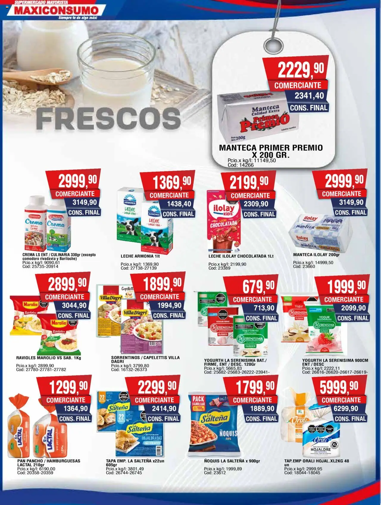 Maxiconsumo ofertas │ válido desde el 15.09.2025 | Página: 14 | Productos: Papa, Leche, Manteca, Pan