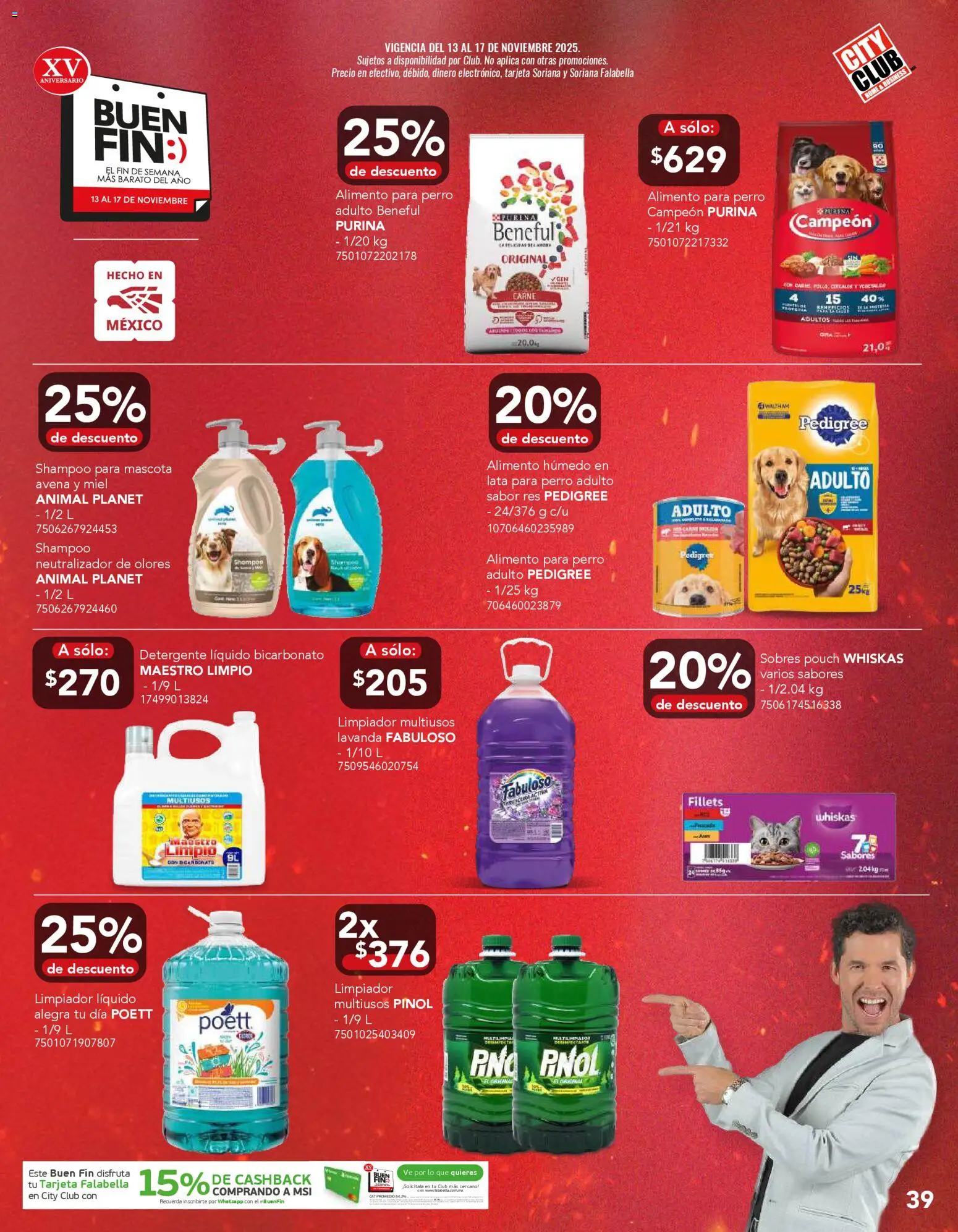 Nuevas ofertas de City Club válidas en toda la República Mexicana desde el 12.11.2025. ¡Encuentra las mejores ofertas en City Club Buen Fin! | Página: 39 | Productos: Detergente, Avena, Res, Limpiador