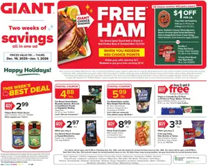 Preview of Giant weekly ads valid from 19.12.2025