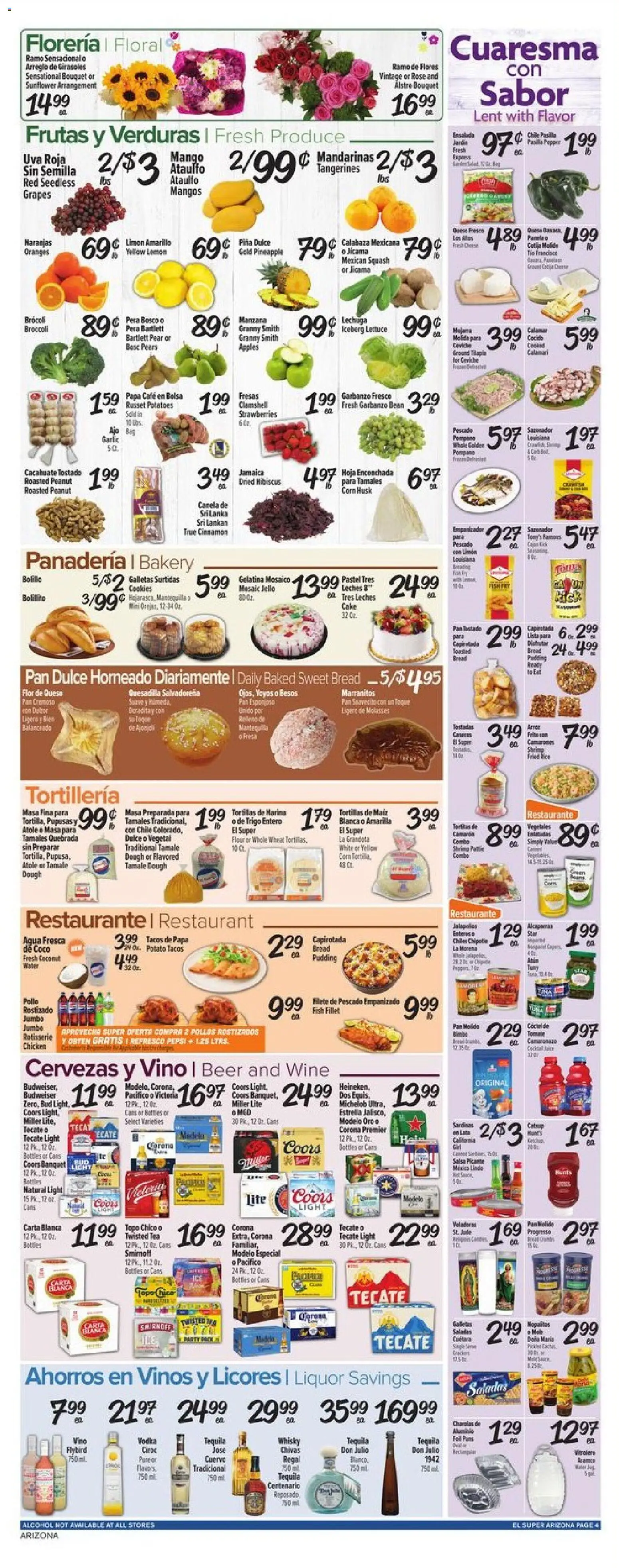El Super Weekly Ad - AK - valid from 25.03.2026 | Page: 4 | Products: Corn, Beer, Pineapple, Potatoes