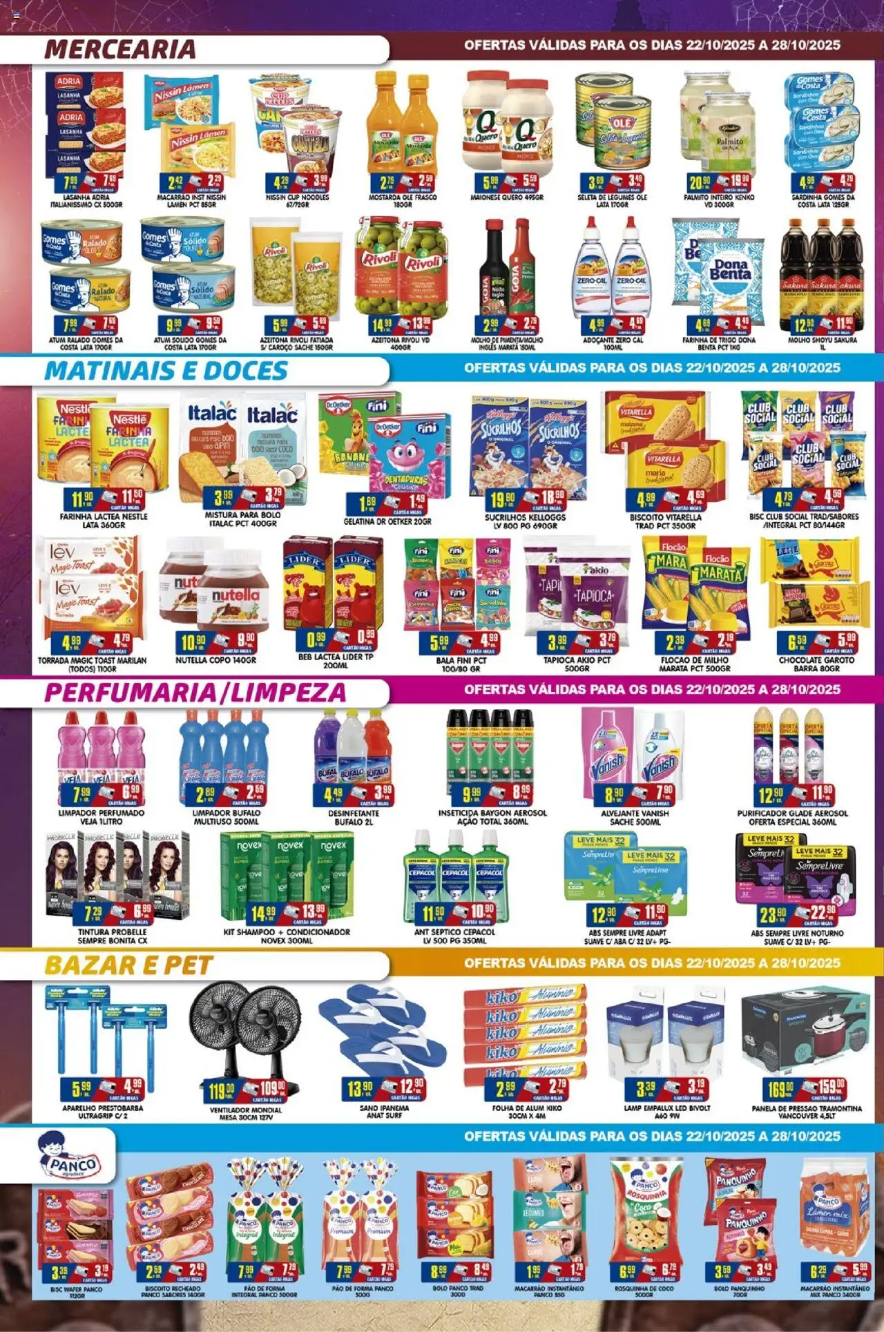 Higa's Supermercado Folheto - válido de 22.10.2025 | Página: 2 | Produtos: Shampoo, Alvejante, Biscoito recheado, Mistura para bolo