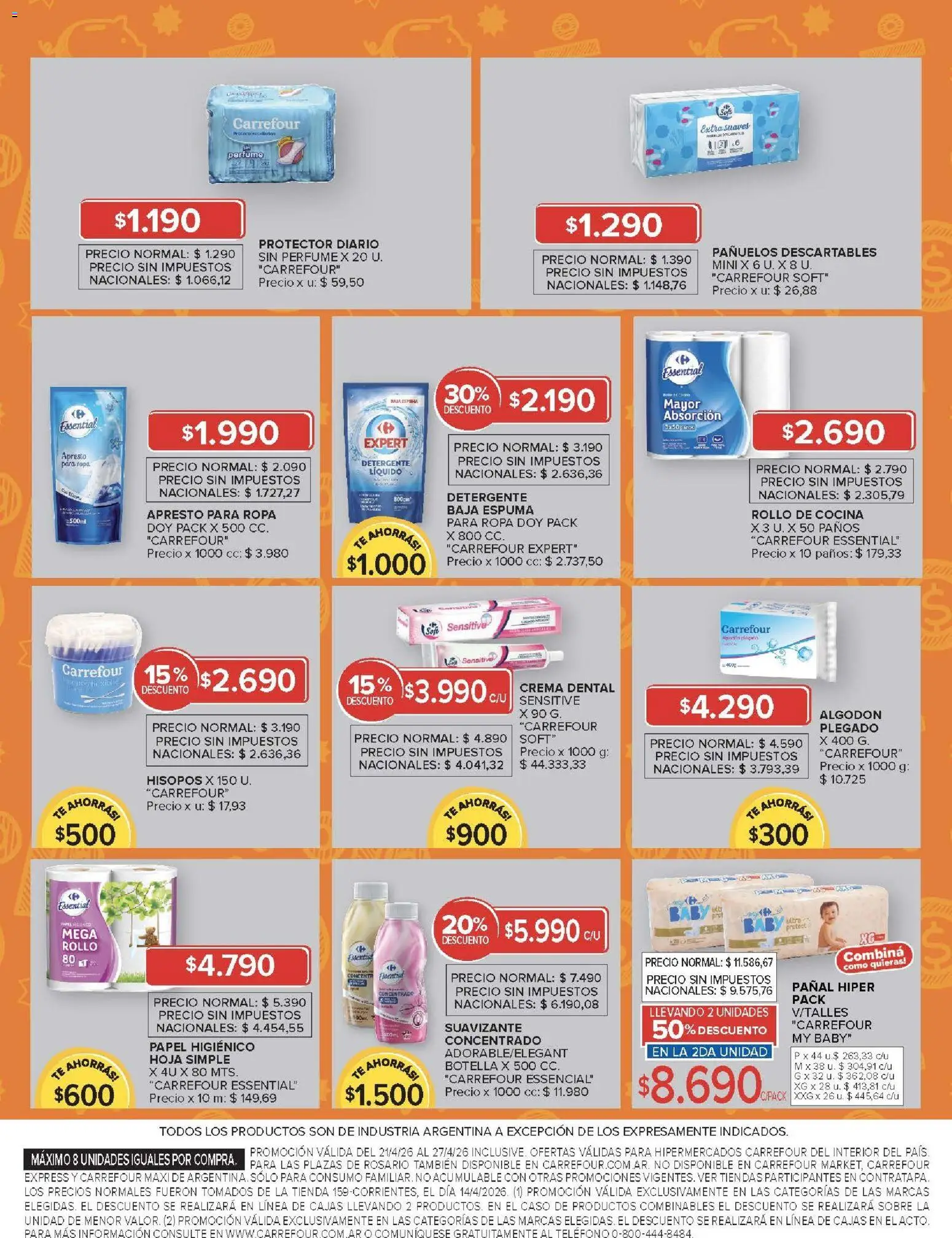 Carrefour Market - Carrefour Market  │ válido desde el 21.04.2026 | Página: 14 | Productos: Ropa, Té, Suavizante, Crema