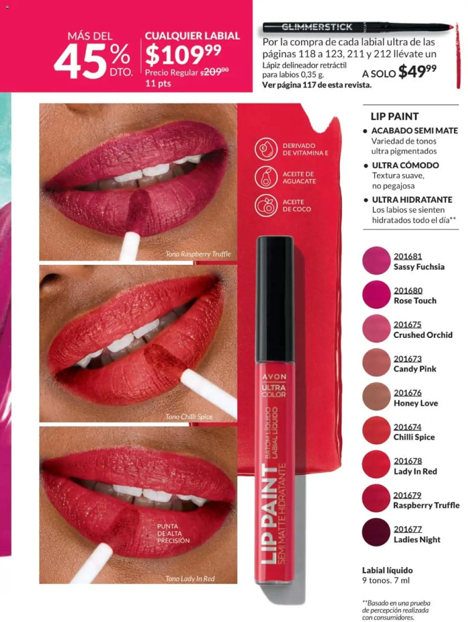 Nuevas ofertas de AVON válidas en toda la República Mexicana desde el 28.11.2025. ¡Encuentra las mejores ofertas en AVON campaña 18 2025! | Página: 121 | Productos: Aceite, Aguacate, Mate, Delineador