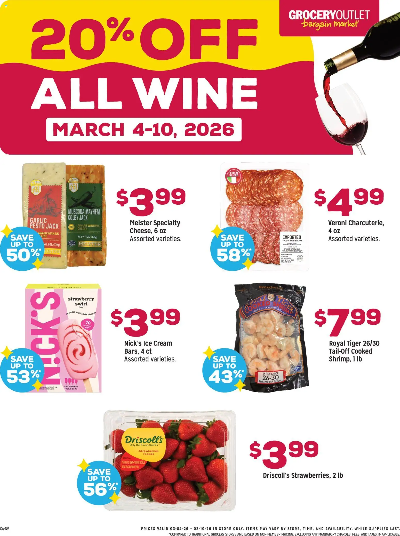Grocery Outlet Weekly Ad - CA - valid from 04.03.2026 | Page: 3 | Products: Berries, Strawberries, Cream, Ice cream