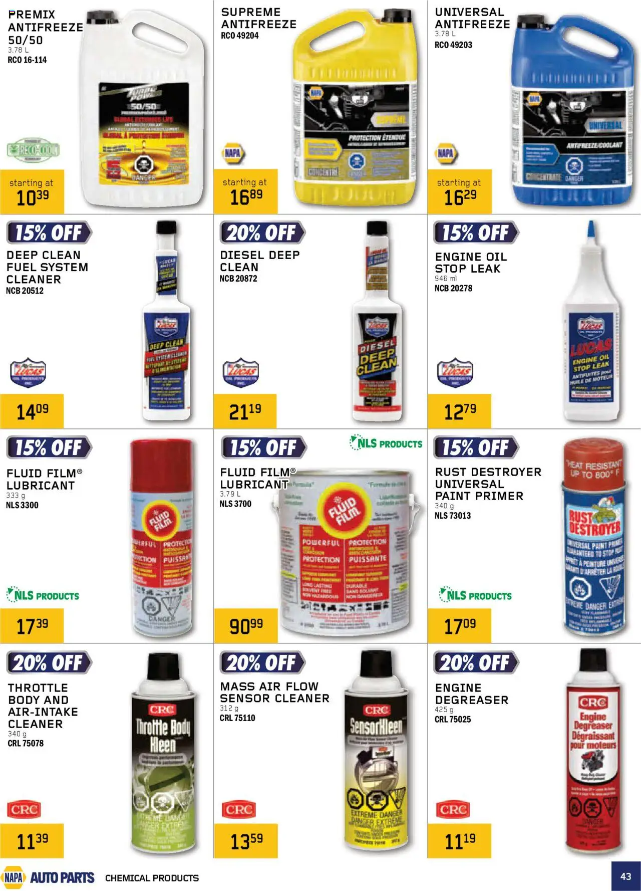 NAPA Auto Parts flyer valid from 01.10.2025 | Page: 43
