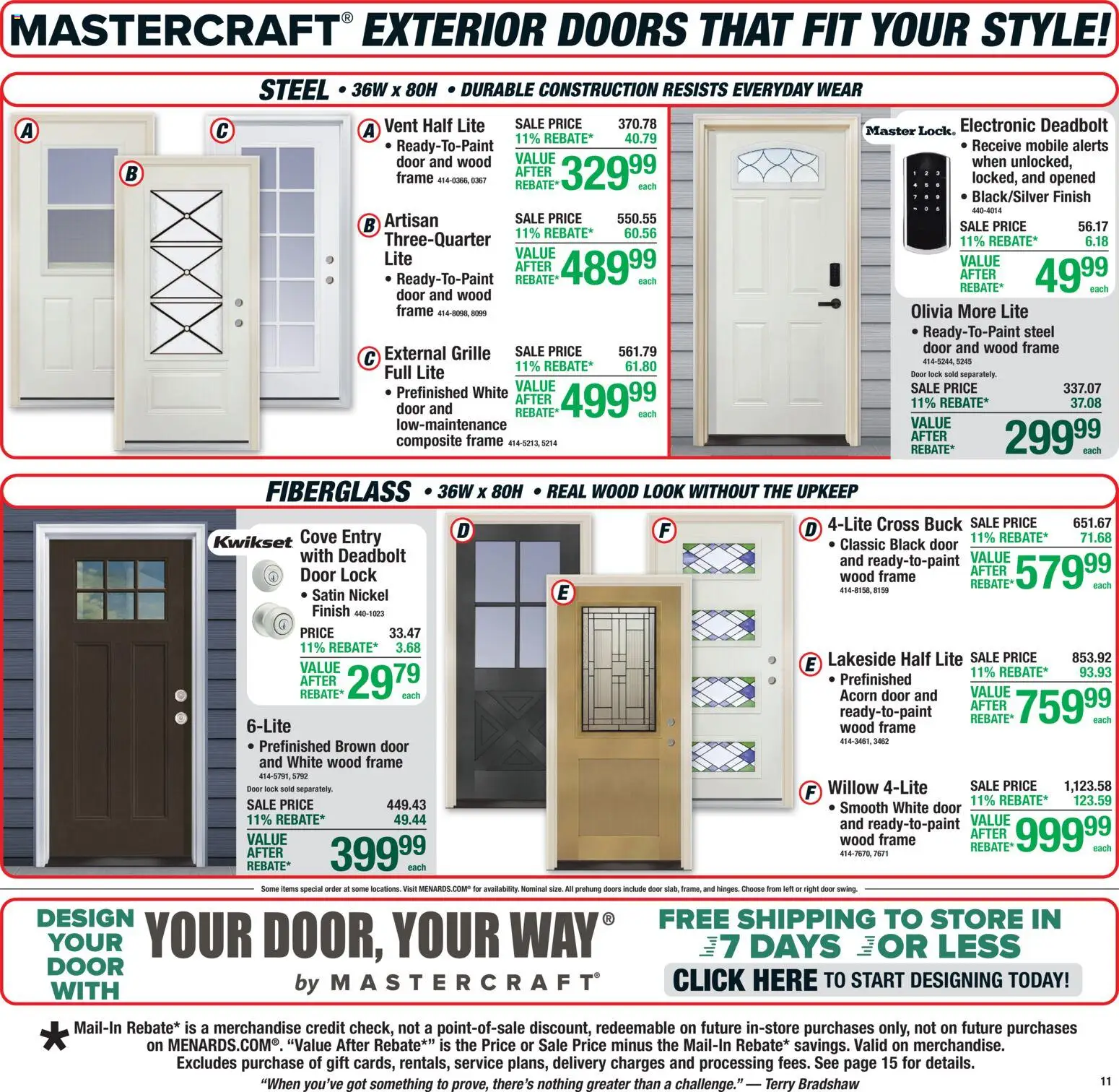 Menards Weekly Ad - valid from 30.04.2026 | Page: 13 | Products: Door Lock, Bra
