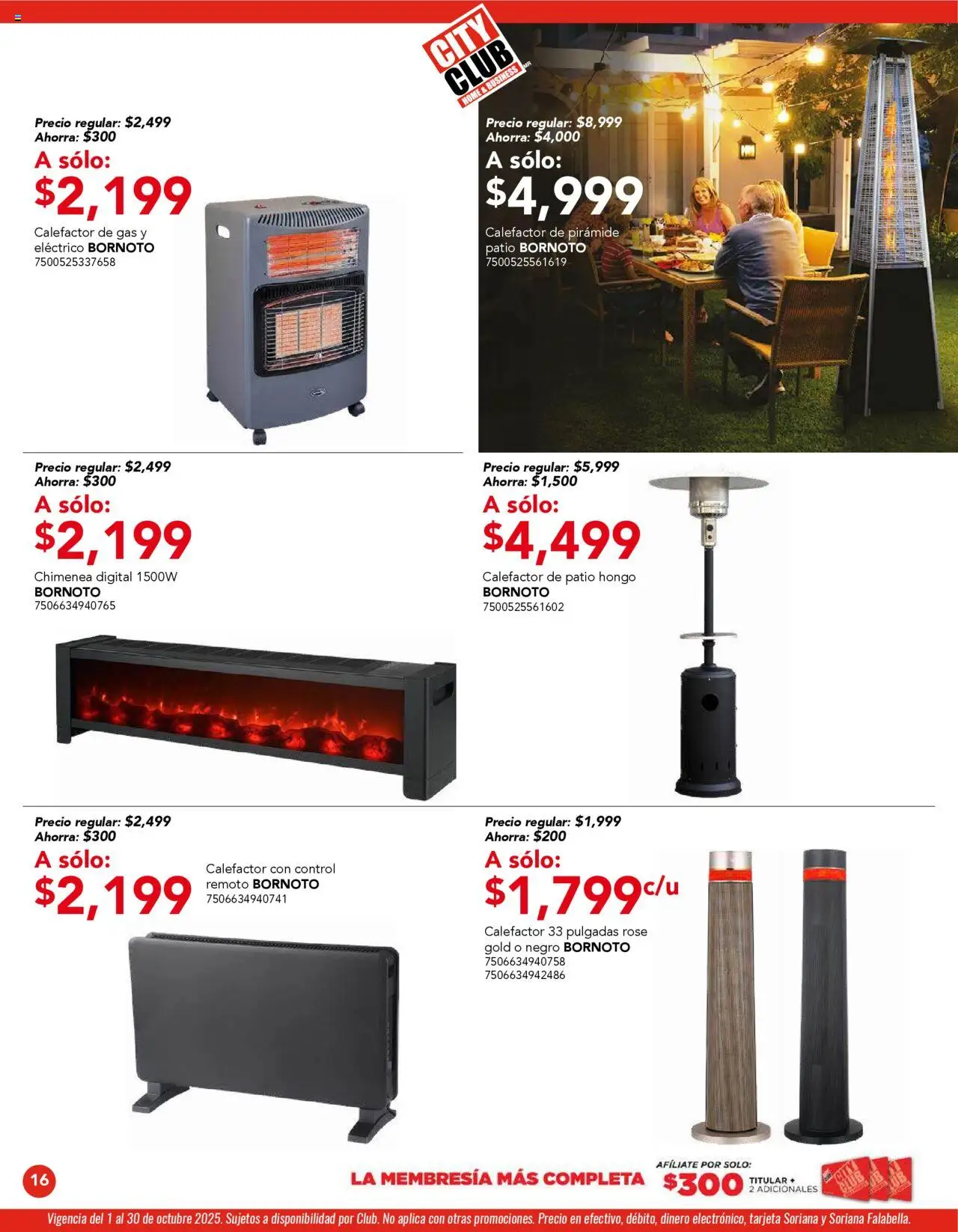 Nuevas ofertas de City Club válidas en toda la República Mexicana desde el 01.10.2025. ¡Encuentra las mejores ofertas en City Club - Catálogo! | Página: 14 | Productos: Calefactor