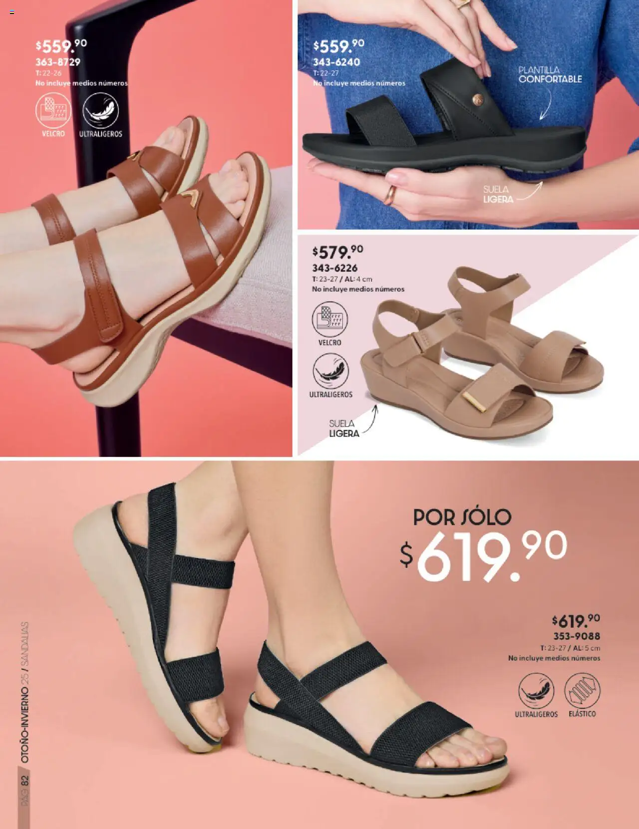Nuevas ofertas de Andrea válidas en toda la República Mexicana desde el 24.08.2025. ¡Encuentra las mejores ofertas en Andrea - CCatálogo Calzado Confort Otoño! | Página: 82 | Productos: Sandalias