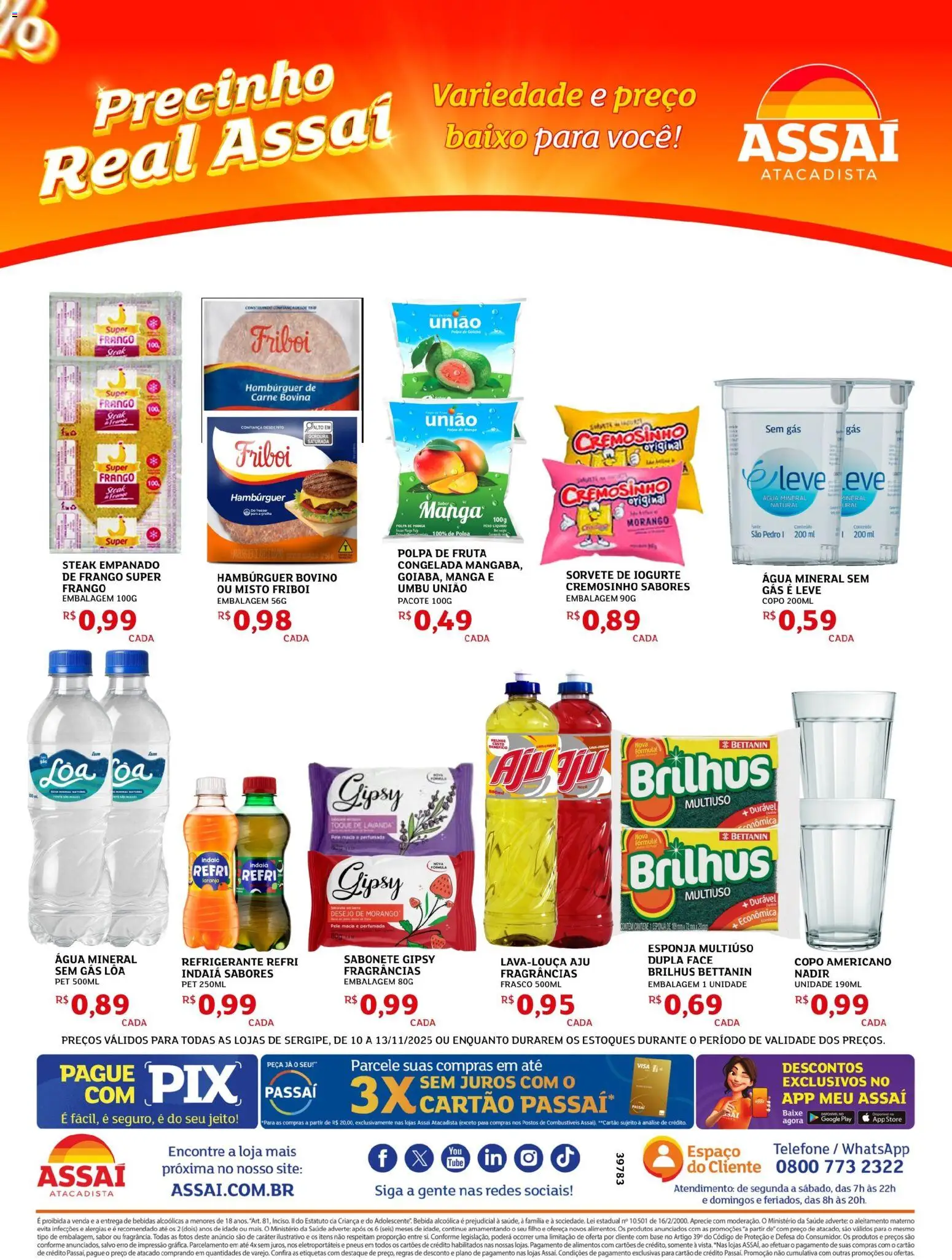 Assaí Atacadista Folheto - válido de 10.11.2025 | Página: 2 | Produtos: Pneus, Sabonete, Refrigerante, Frango