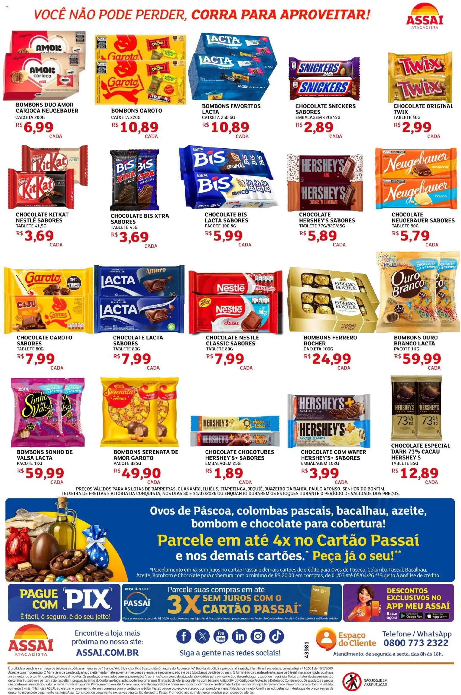 Assaí Atacadista Folheto - válido de 30.03.2026 | Página: 2 | Produtos: Caju, Neugebauer, Base, Cookies