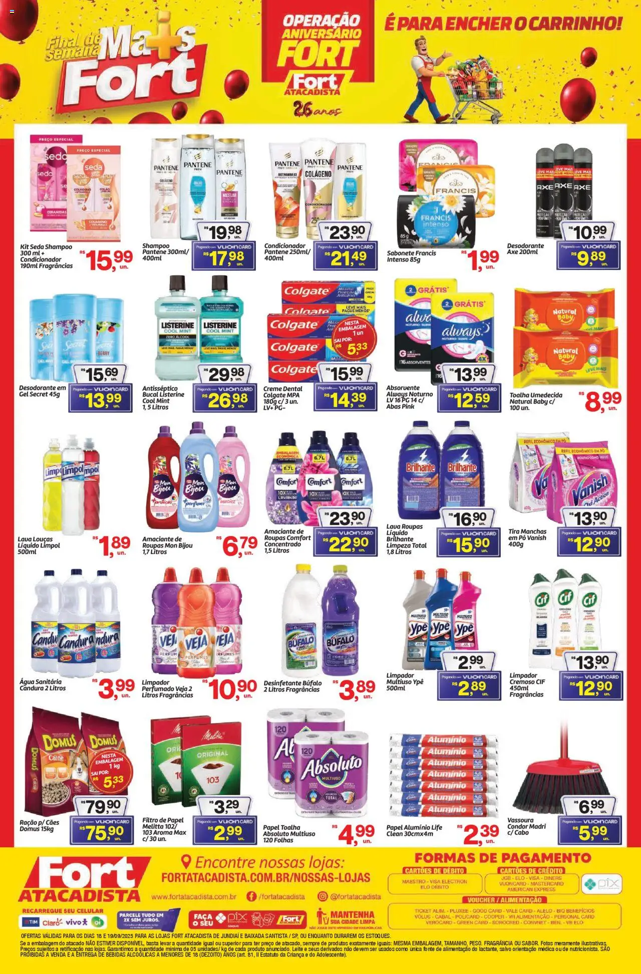 Fort Atacadista Folheto - válido de 18.10.2025 | Página: 4 | Produtos: Shampoo, Pó, Desodorante, Vassoura