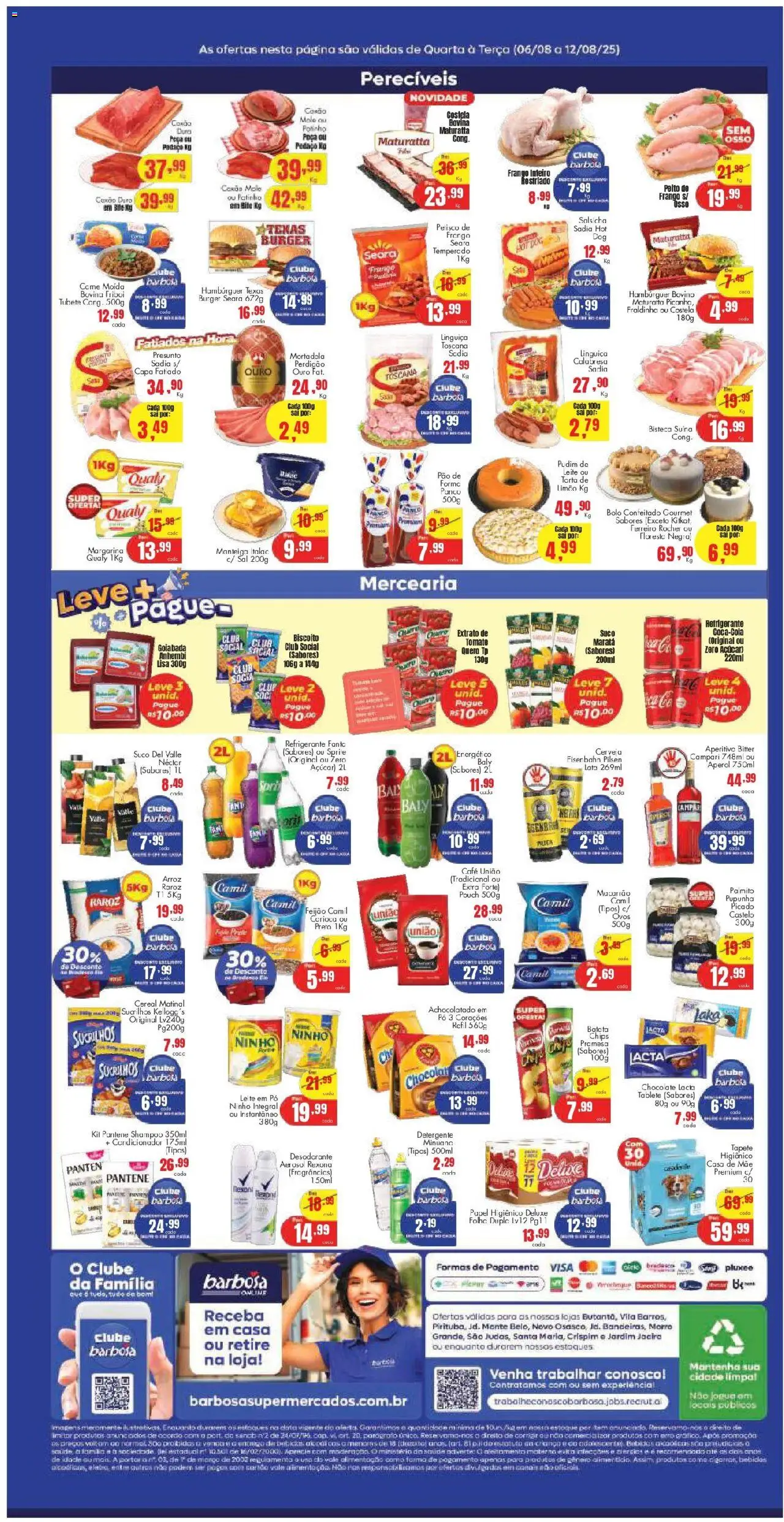Barbosa Supermercados Folheto - válido de 06.08.2025 | Página: 2 | Produtos: Pupunha, Condicionador, Arroz, Hambúrguer