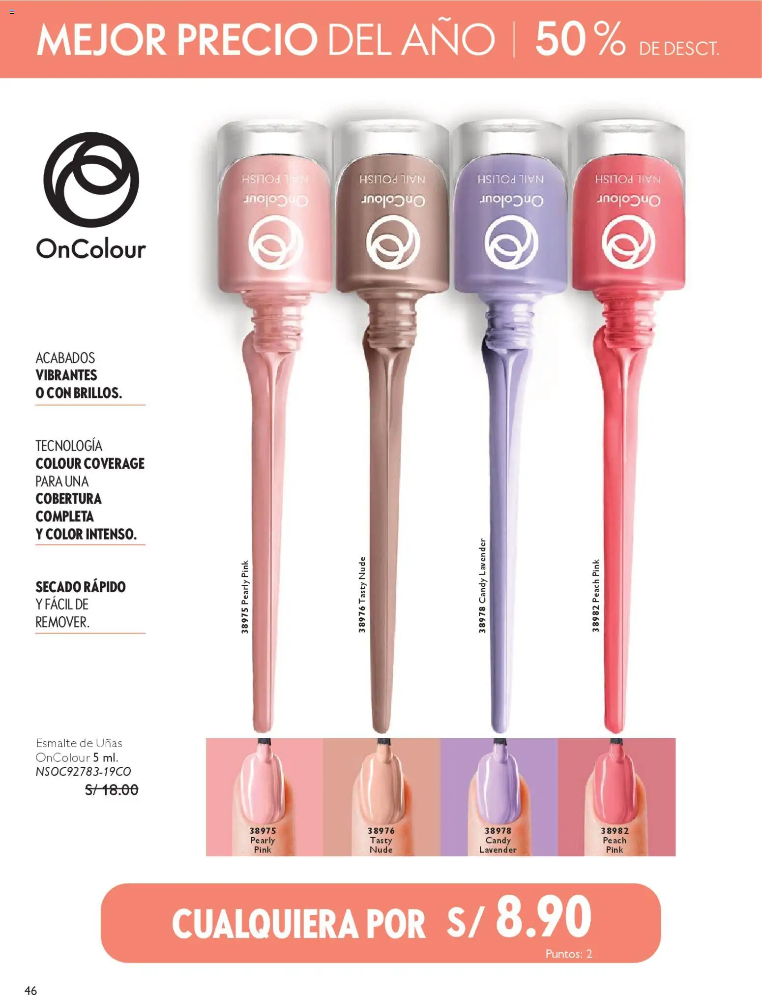 Catálogo Oriflame válido desde 18.04.2026 | Página: 46 | Productos: Esmalte de uñas